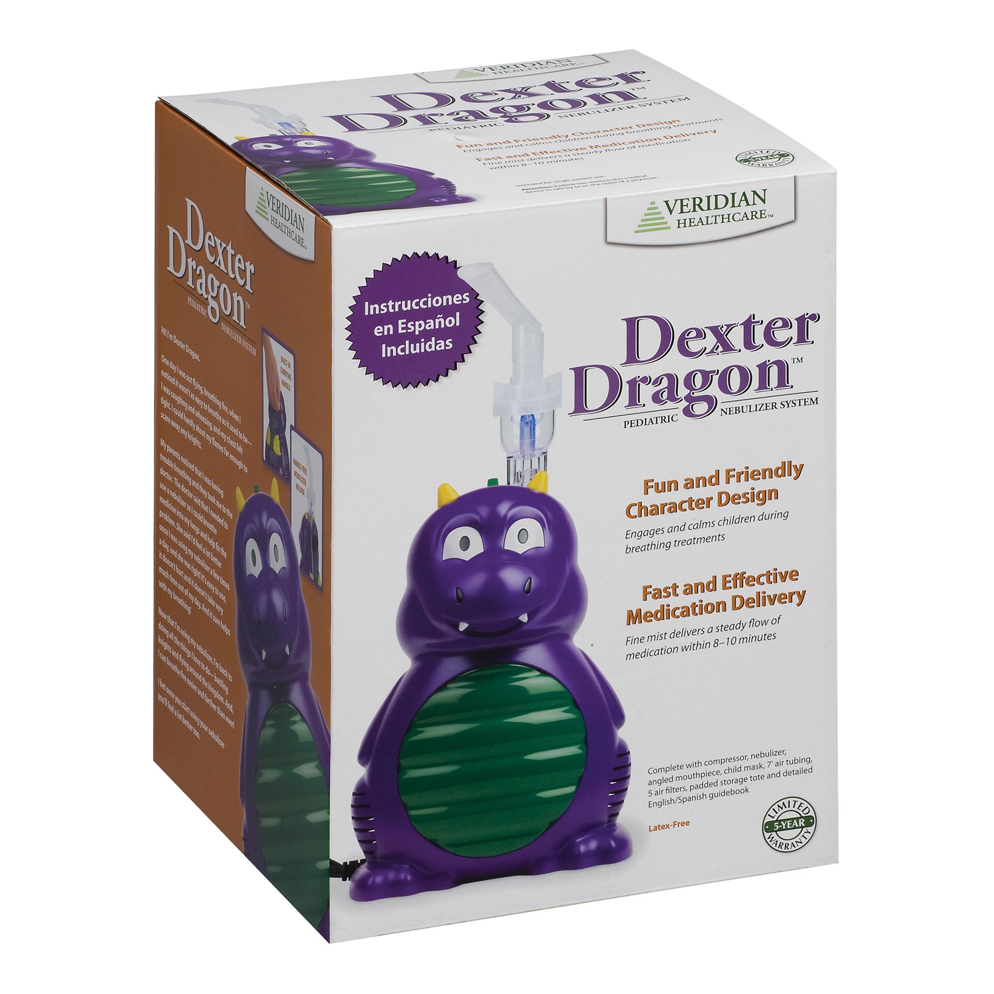 Veridian Healthcare LLC 11-510 - Dexter Dragon Pediatric Compressor Nebulizer System - 1/Each, 4/Case