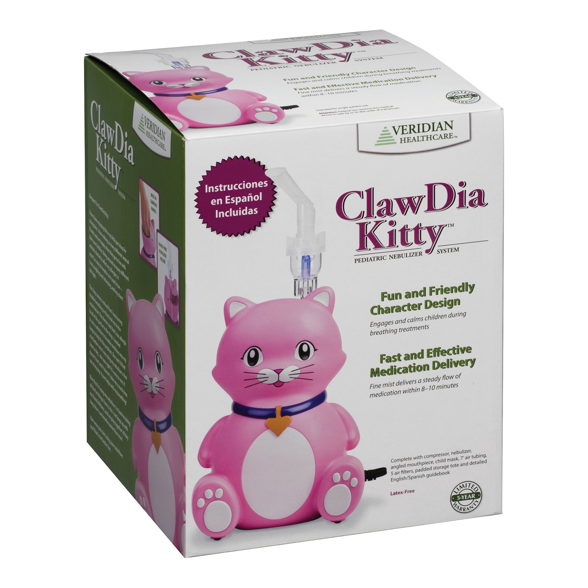 Veridian Healthcare LLC 11-512 - Veridian Pediatric Compressor Nebulizer System, Claw-Dia Kitty - 1/Each, 4/Case