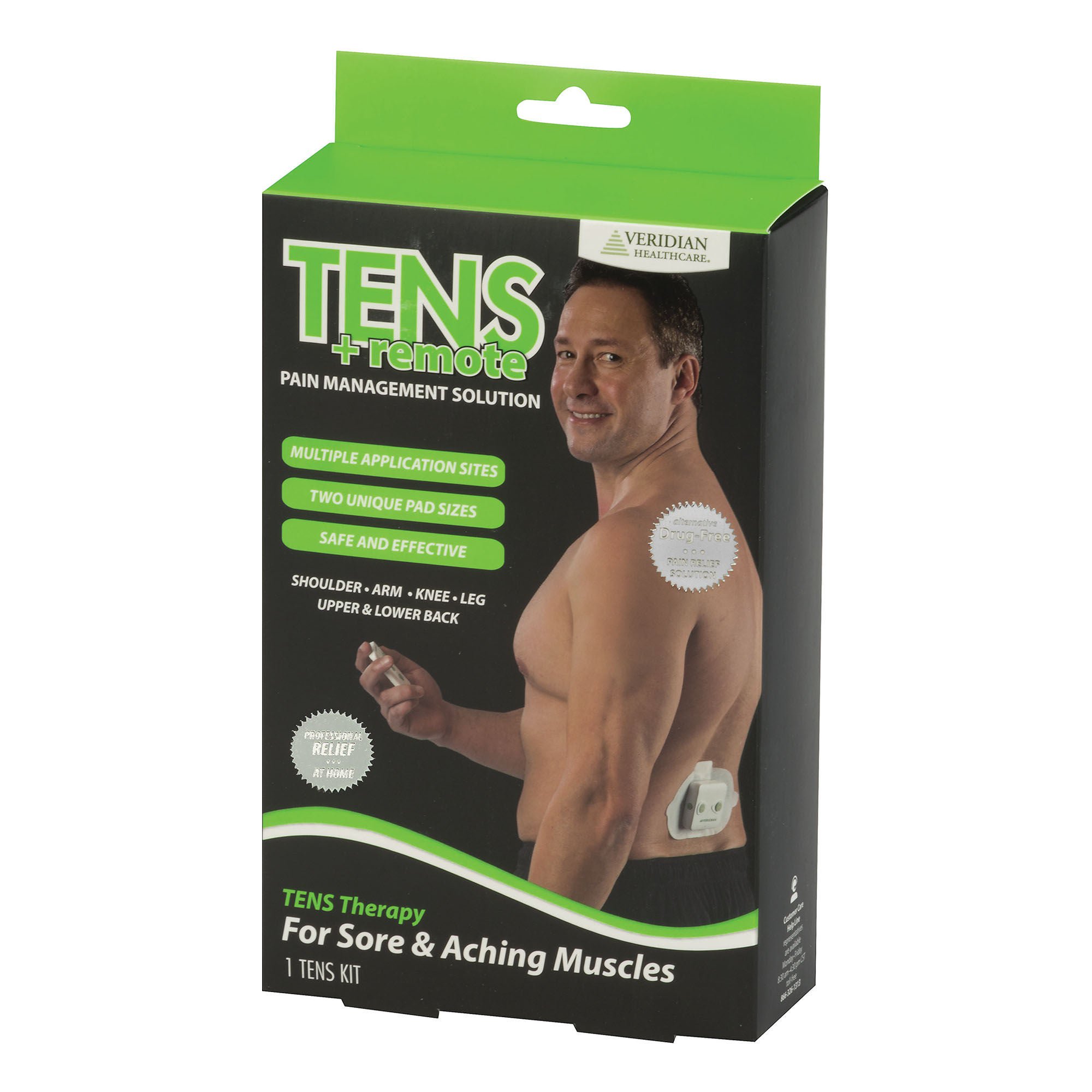 Veridian Healthcare LLC - 22-043 TENS + remote Pain Management Solution TENS kit