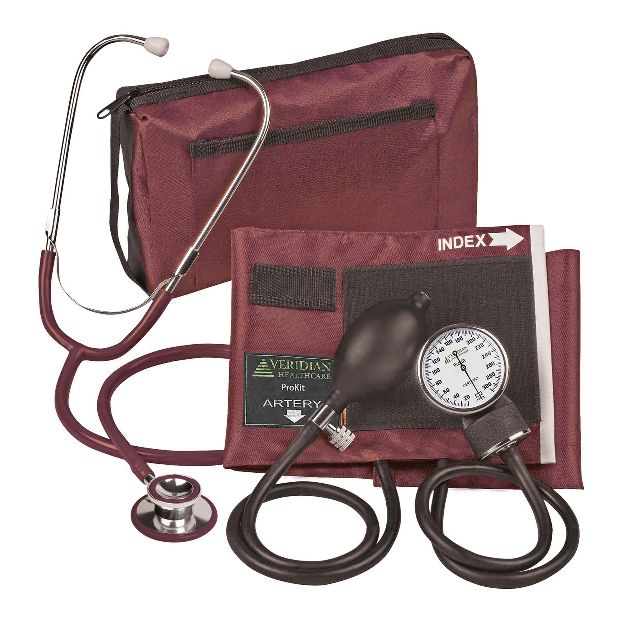 Veridian Healthcare LLC - 02-12704 Combo ProKit™ Aneroid Sphygmomanometer Unit with Stethoscope
