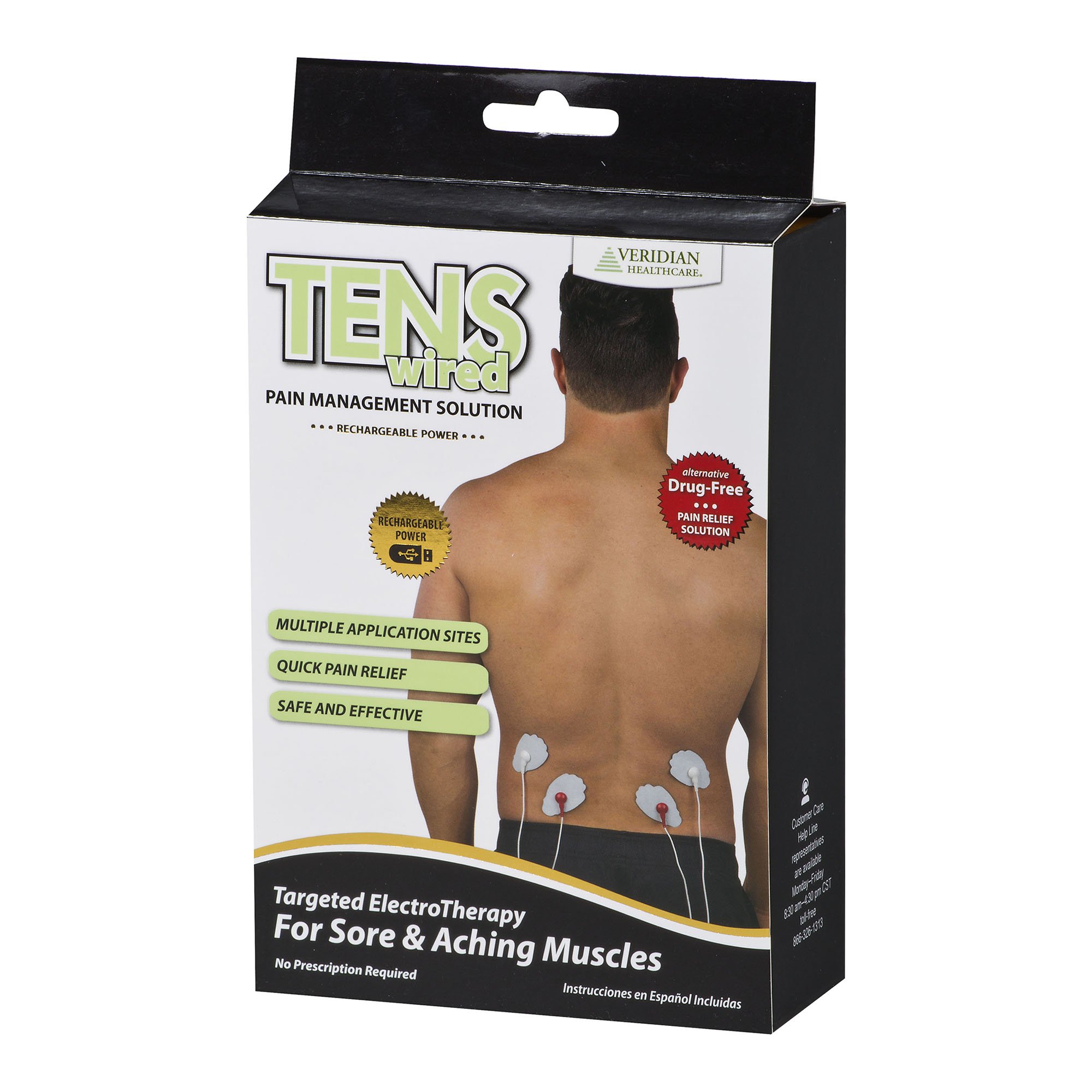 Veridian Healthcare LLC 22-040 - Veridian TENS wired Pain Management Solution - 1/Each, 12/Case