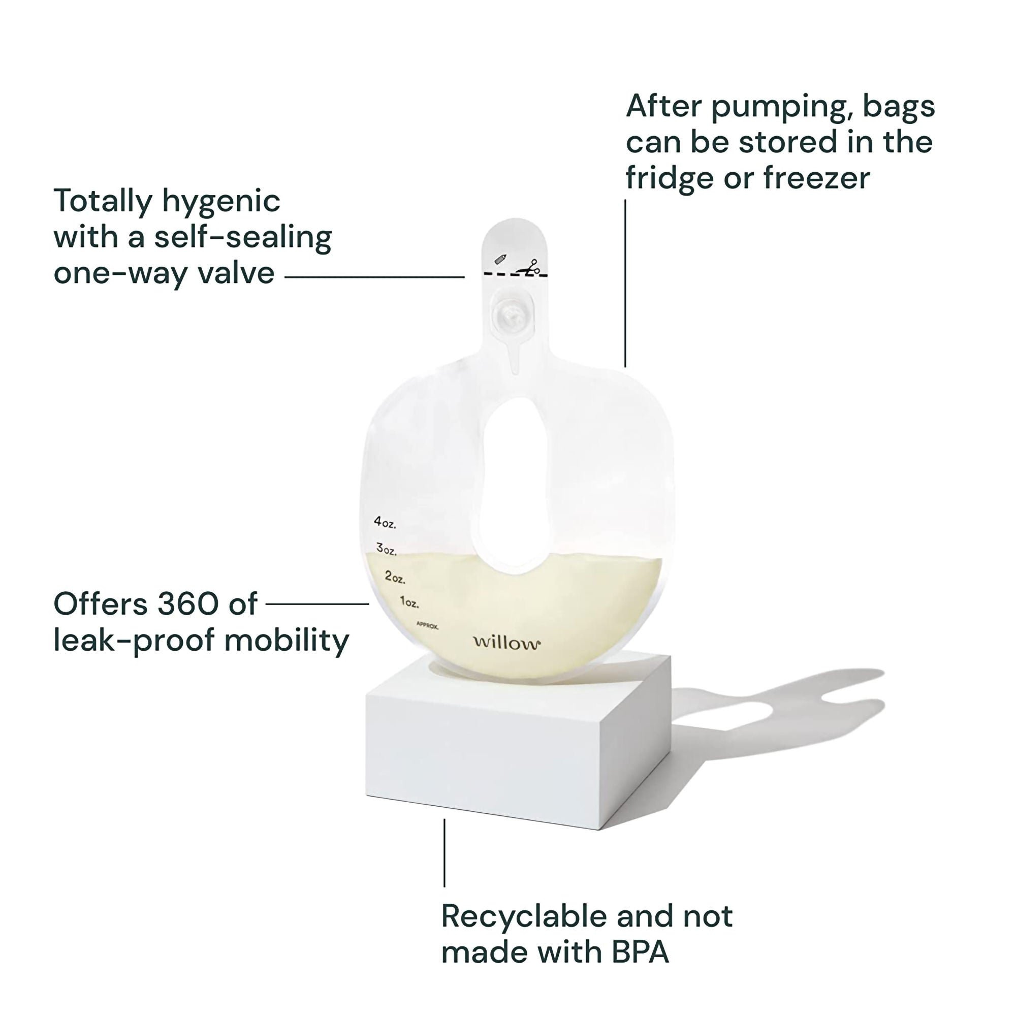 Willow Innovations Inc - B9651 Willow® 3.0 Spillproof Milk Bag for use with Willow 3.0 Breast Pump