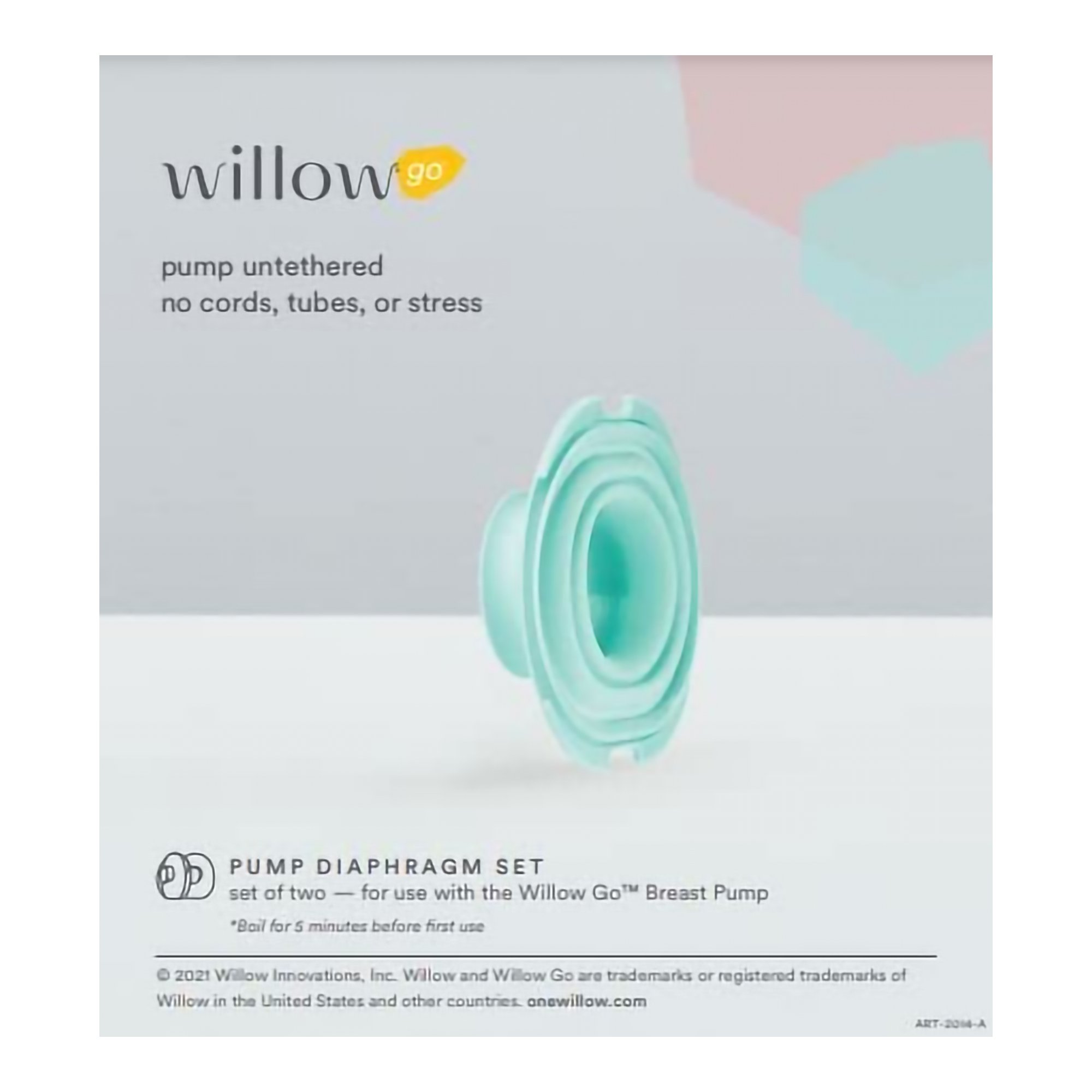Willow Innovations Inc LPD270 - Willow Go™ Pump Diaphragm Set (Two-pack) for Willow Go Breast Pump - 2/Pack, 40/Case