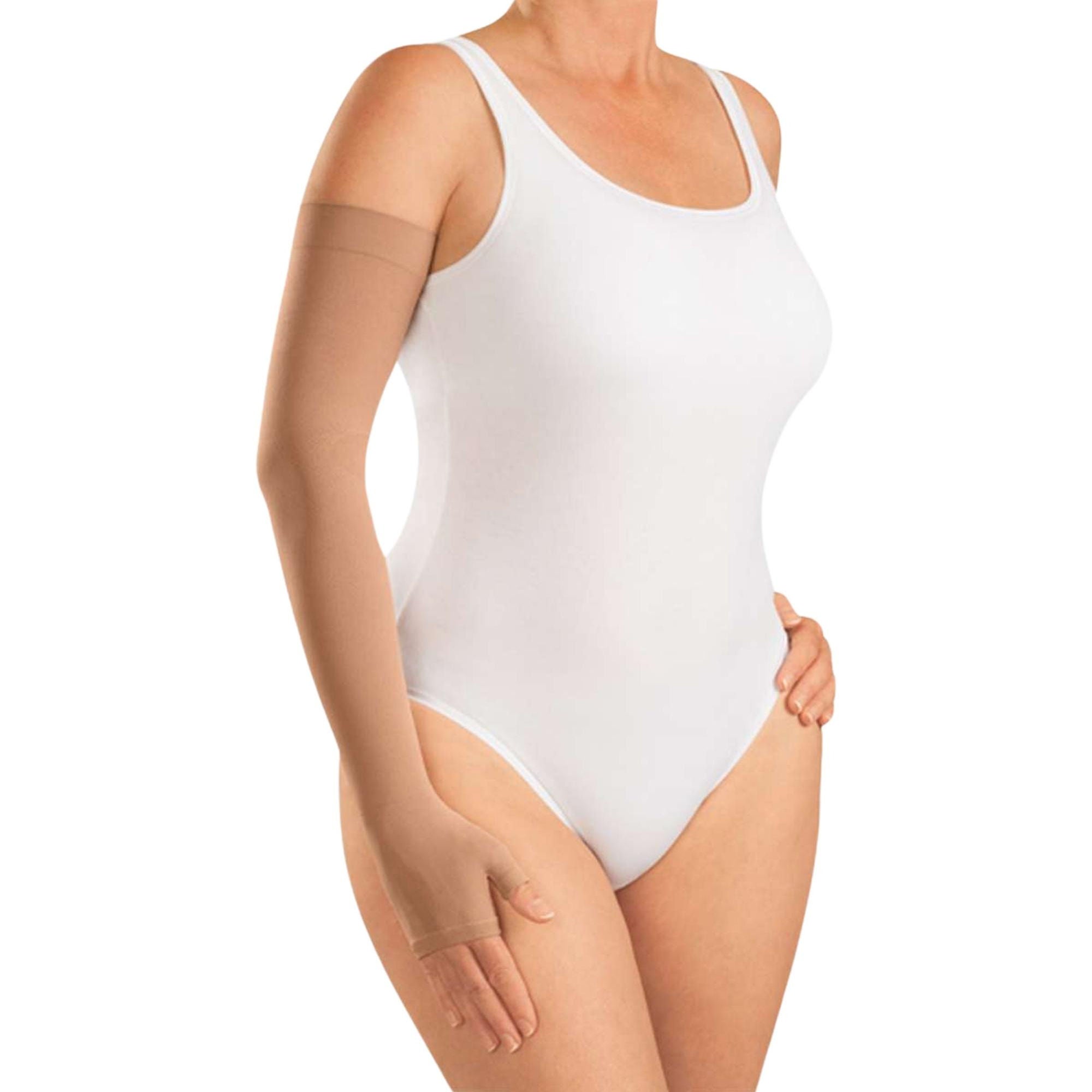 Mediusa - 2Z11701 Compression Sleeve with Gauntlet mediven harmony® Size 1 Caramel Arm / Hand
