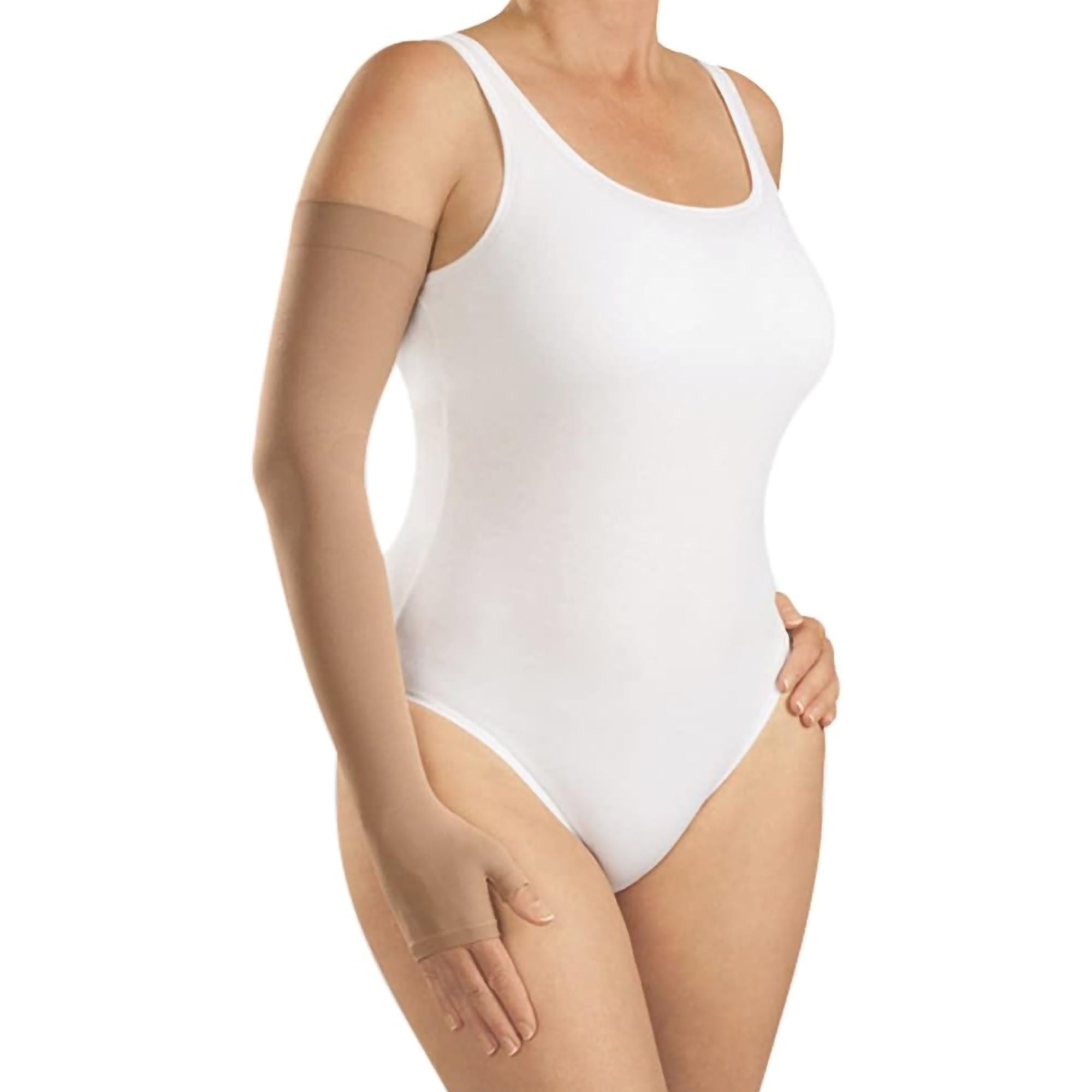 Mediusa - 2Z11704 Compression Sleeve with Gauntlet mediven harmony® Size 4 Caramel Arm / Hand