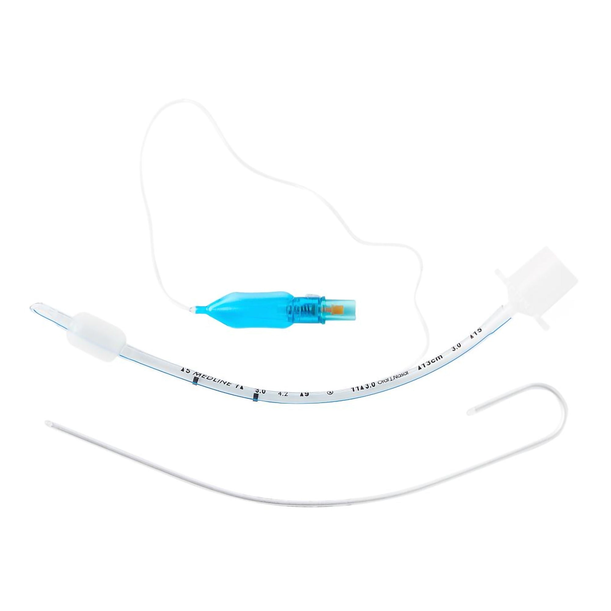 Medline - DYNJAETC30S Cuffed Endotracheal Tube Curved 3.0 mm ID Neonate Murphy Eye
