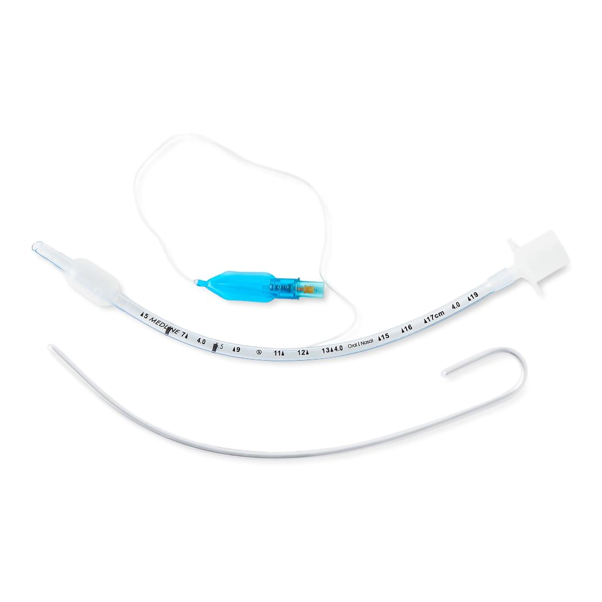 Medline - DYNJAETC40S Cuffed Endotracheal Tube Curved 4.0 mm ID Pediatric Murphy Eye