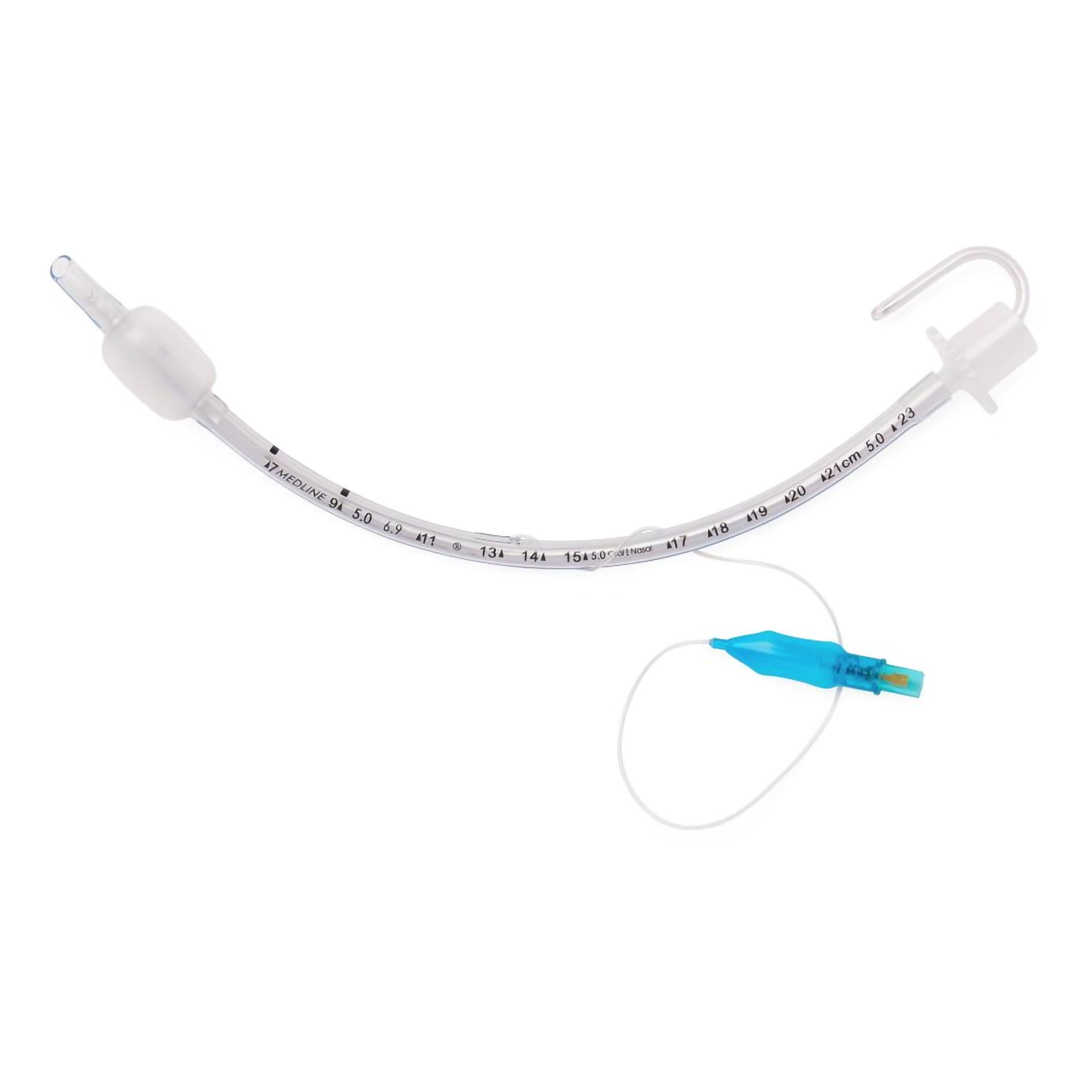 Medline - DYNJAETC50S Cuffed Endotracheal Tube Curved 5.0 mm ID Pediatric Murphy Eye