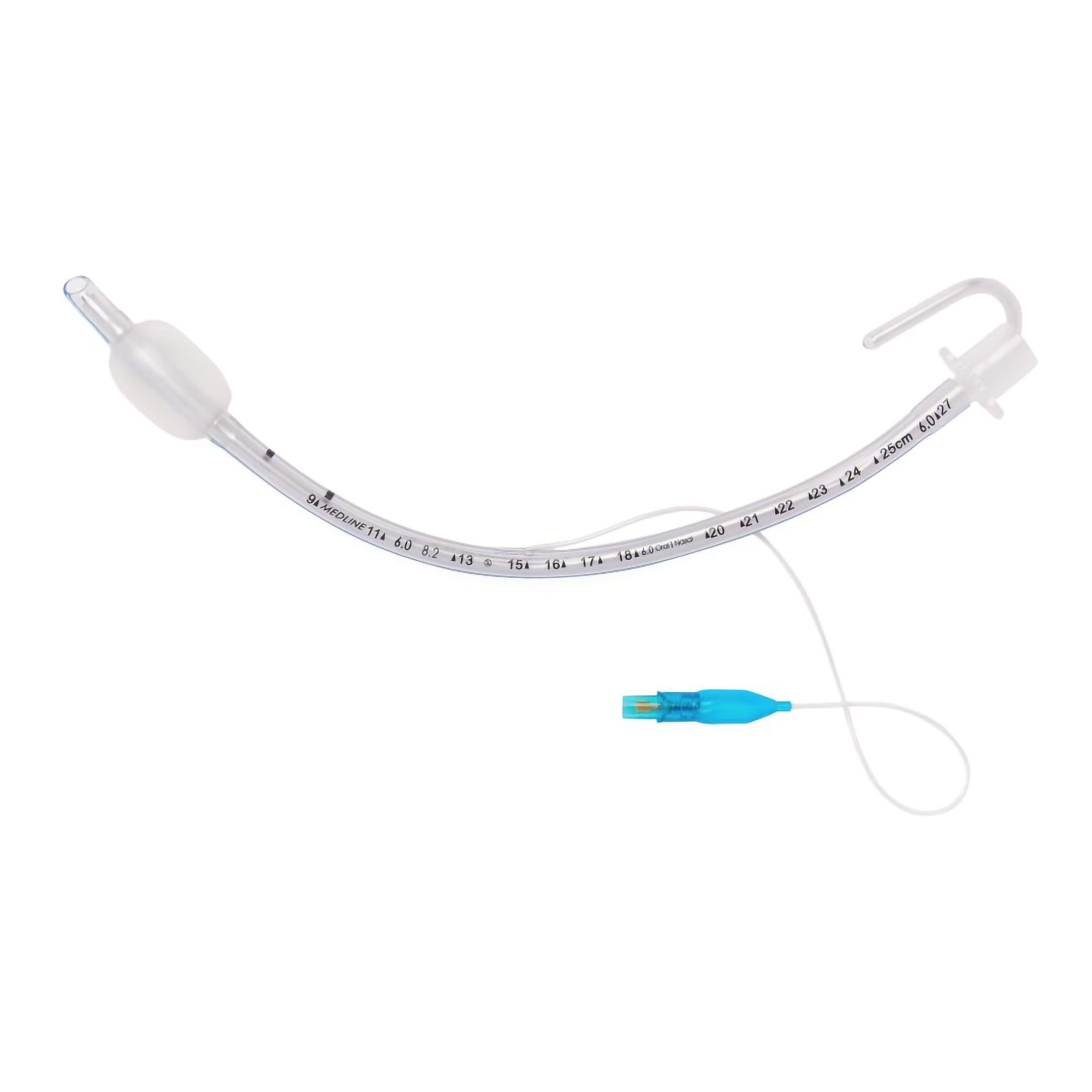 Medline - DYNJAETC60S Cuffed Endotracheal Tube Curved 6.0 mm ID Adult Murphy Eye