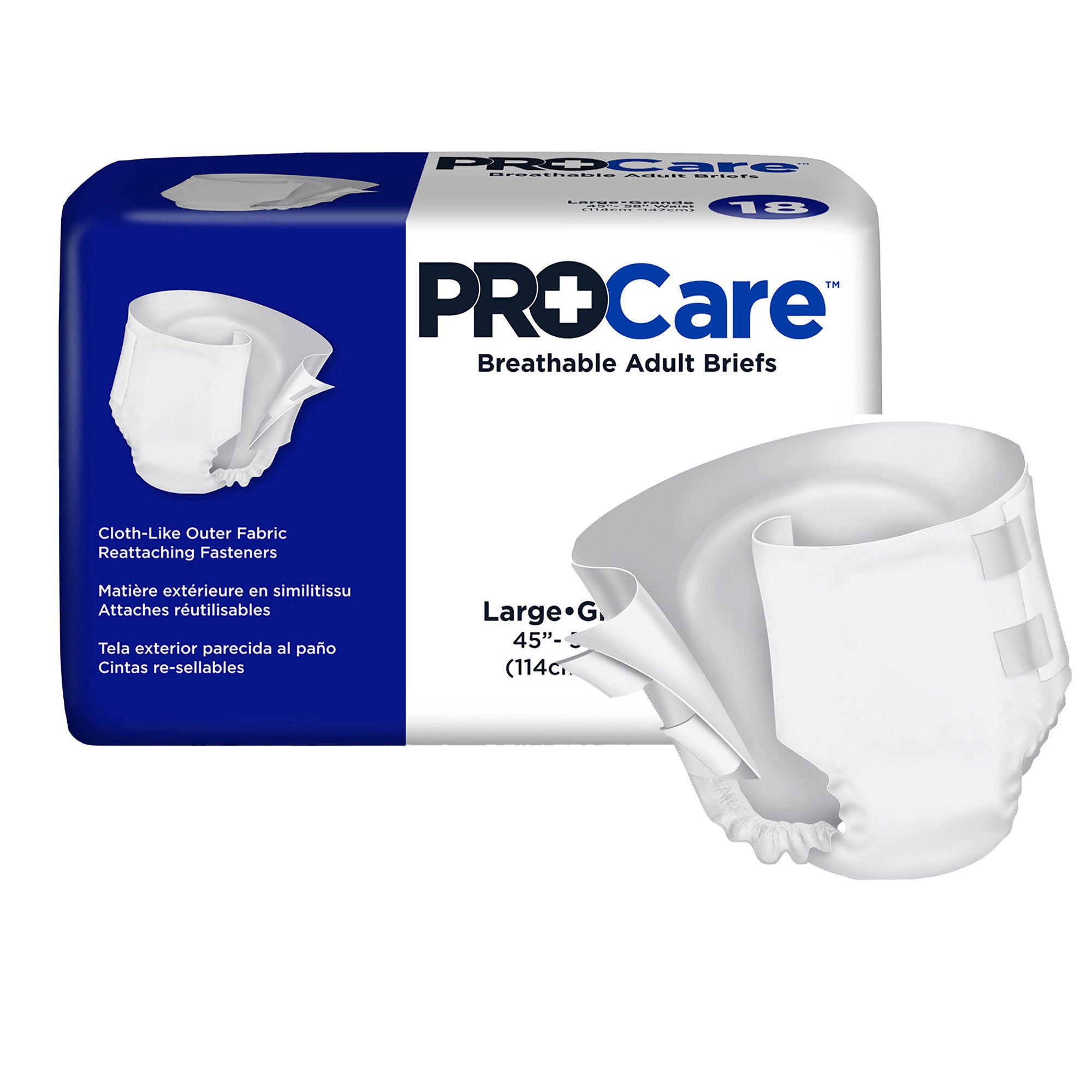 First Quality Products LLC - CRB-013-2 Incontinence Brief ProCare™ Adult Large Unisex Disposable Heavy Absorbency