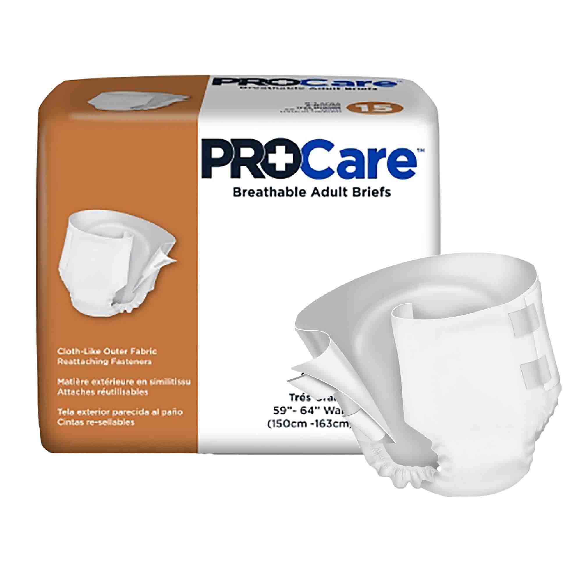 First Quality Products LLC - CRB-014-2 Incontinence Brief ProCare™ Adult X-Large Unisex Disposable Heavy Absorbency