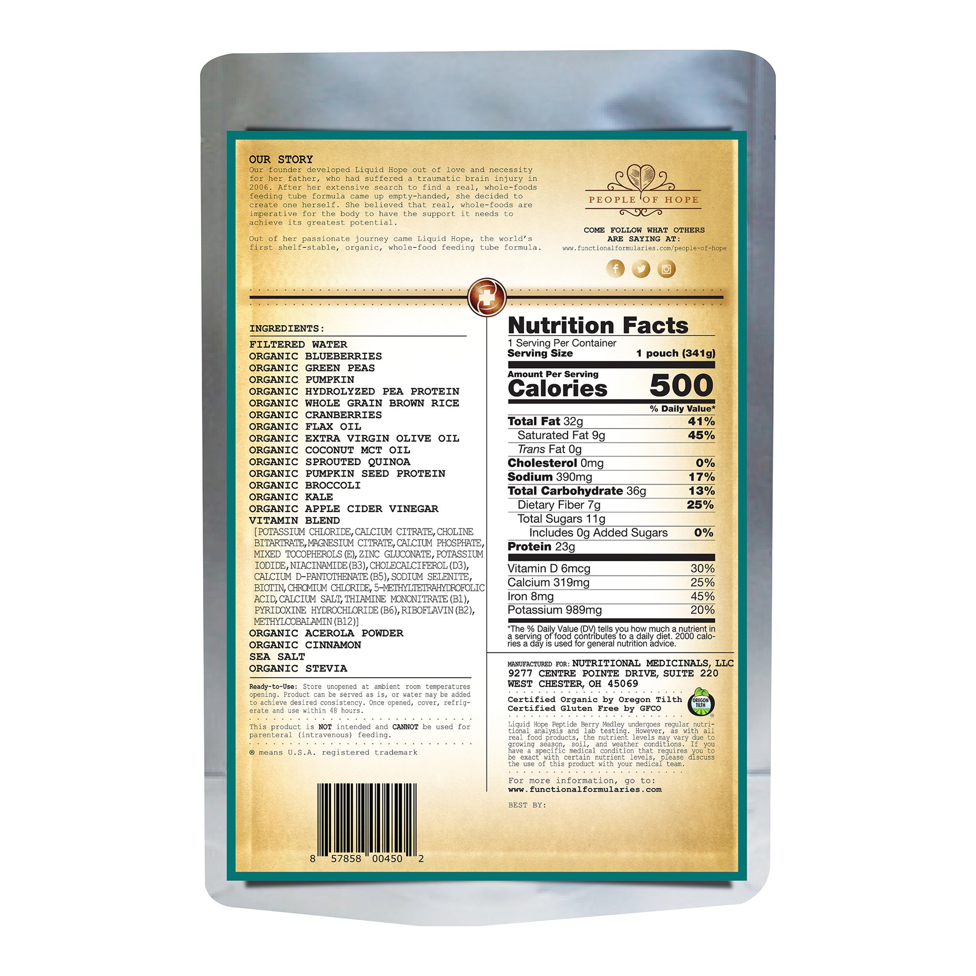 Liquid Hope Peptide Formula Oral Supplement 212505 by Nutritionals Medicinals