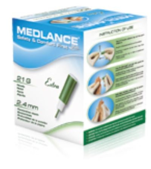HTL-STREFA - 9673 Safety Lancet Medlance® 21 Gauge Self Destructive Mechanism Pressure Activated Finger