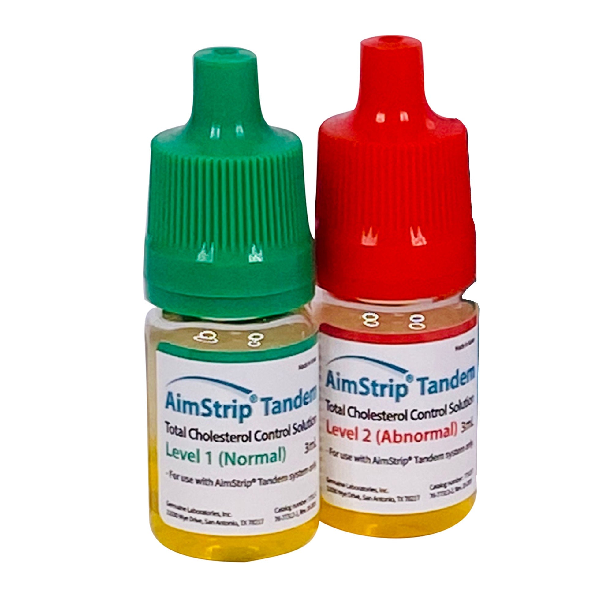 Germaine Laboratories Inc - 77312 Diabetes Management / Lipids Control Set AimStrip® Tandem Total Cholesterol Level 1, 2 2 X 3 mL