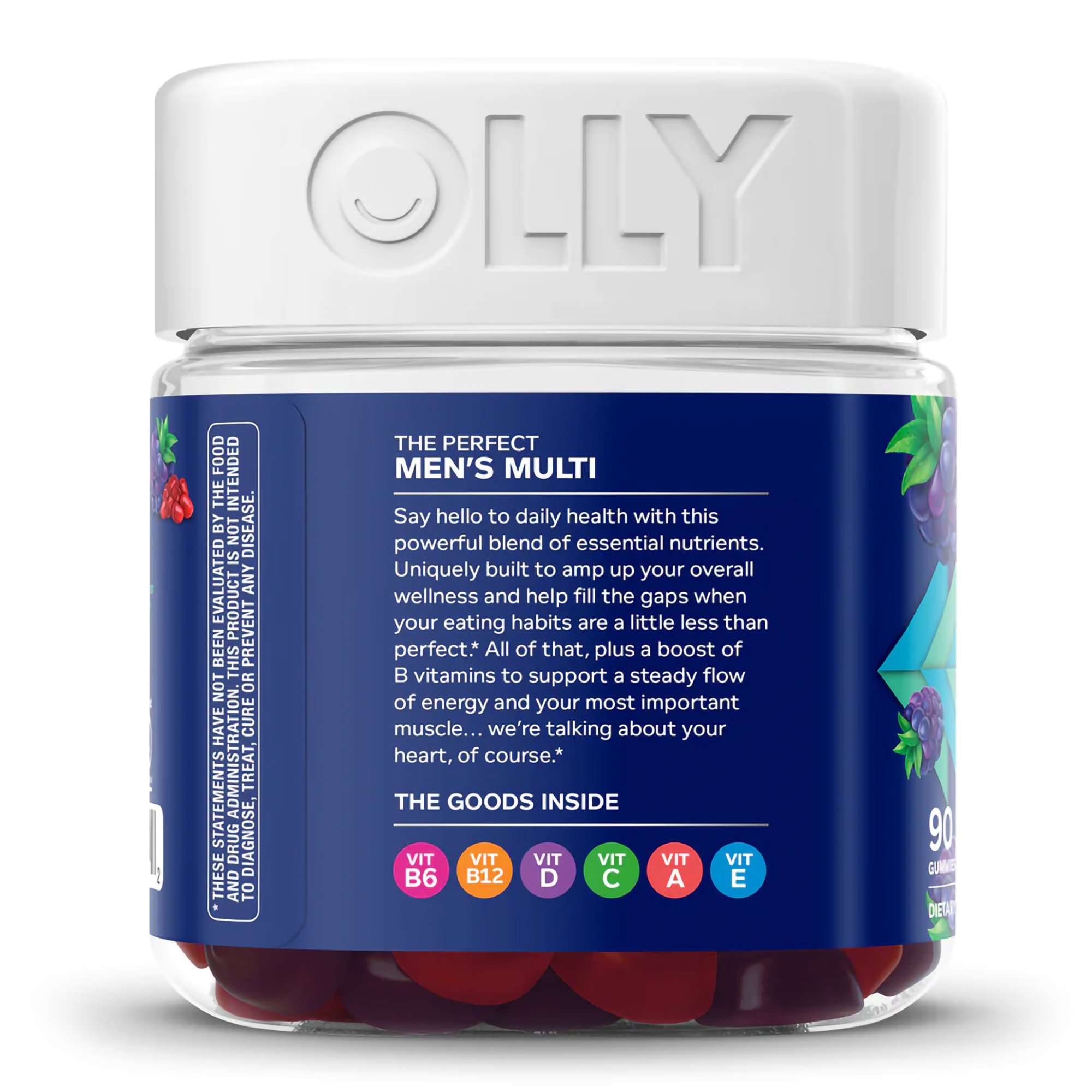 OLLY Public Benefit Corp 85815800502 - Olly The Perfect Men's Multi Gummies, Blackberry Blitz - 1/Bottle
