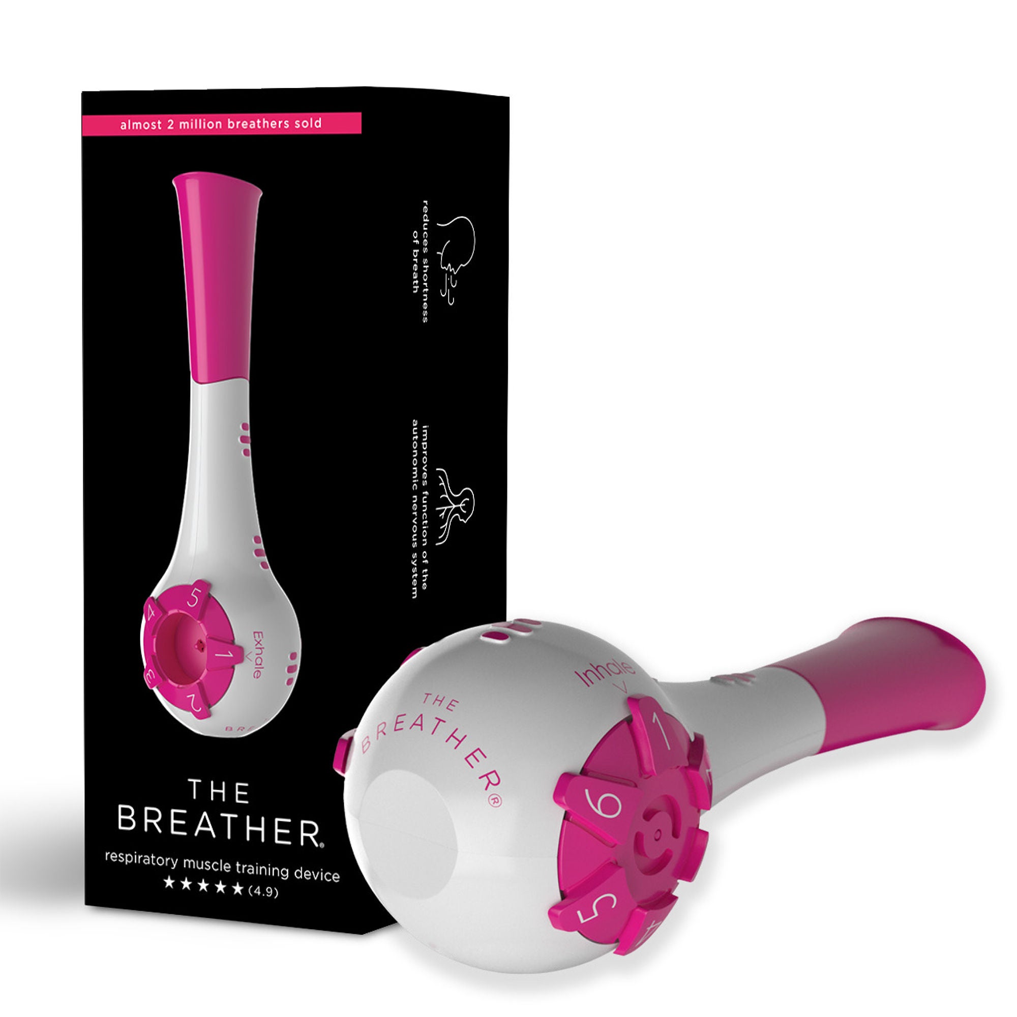 PN Medical - B-PINK Respiratory Muscle Trainer The Breather™ Adult Mouthpiece