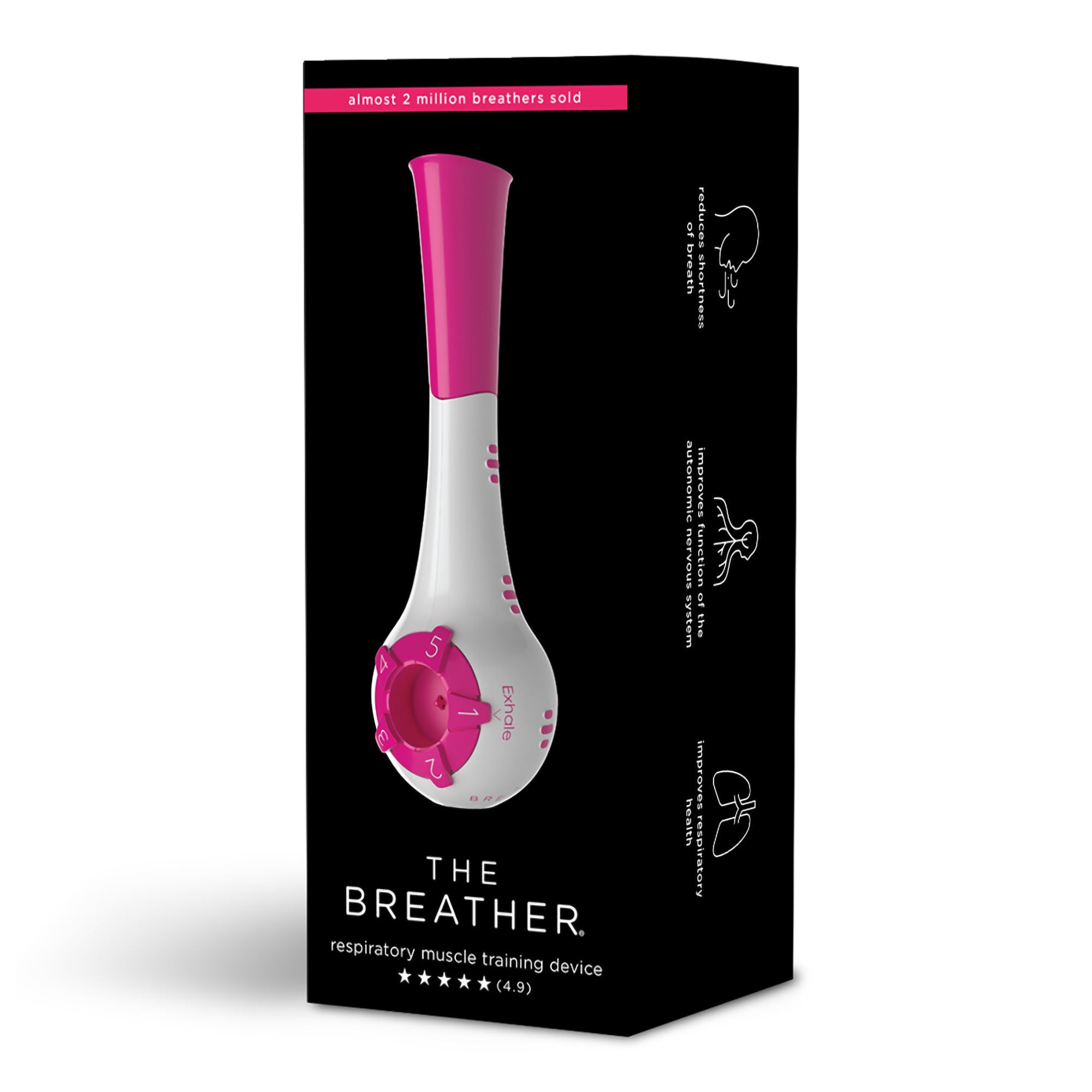 PN Medical - B-PINK Respiratory Muscle Trainer The Breather™ Adult Mouthpiece
