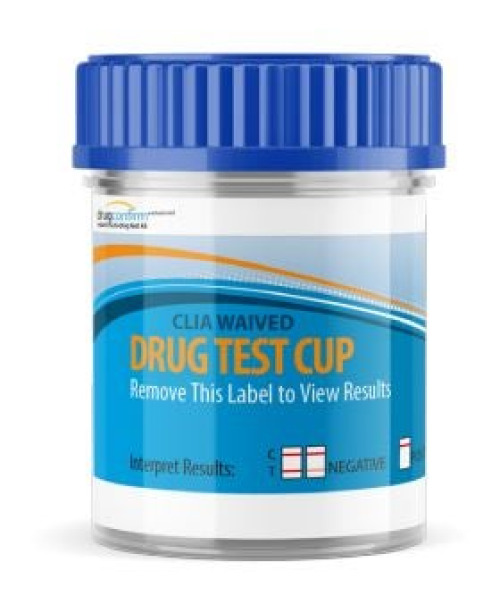 Confirm Biosciences - HE-CUP-8104PR Drugs of Abuse Test Kit DrugConfirm™ AMP1000, BUP10, BZO300, COC300, mAMP1000/MET, MDMA500, MTD300, MOP2000, OXY100, THC50 25 Tests CLIA Waived