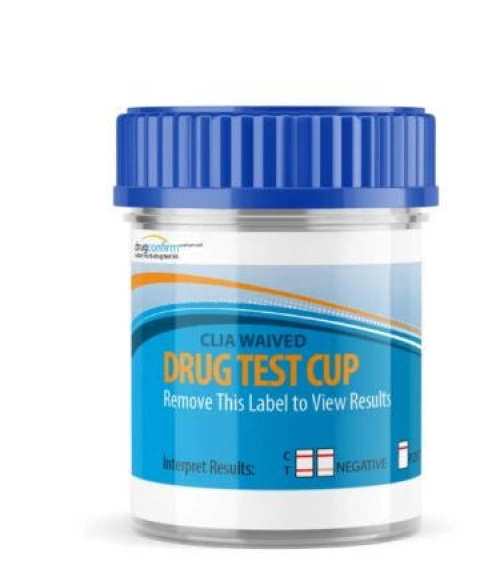 Confirm Biosciences - HE-CUP-785PR Drugs of Abuse Test Kit DrugConfirm™ AMP1000, BUP10, BZO300, COC300, mAMP1000/MET, MOP300, MTD300, OXY100 25 Tests CLIA Waived