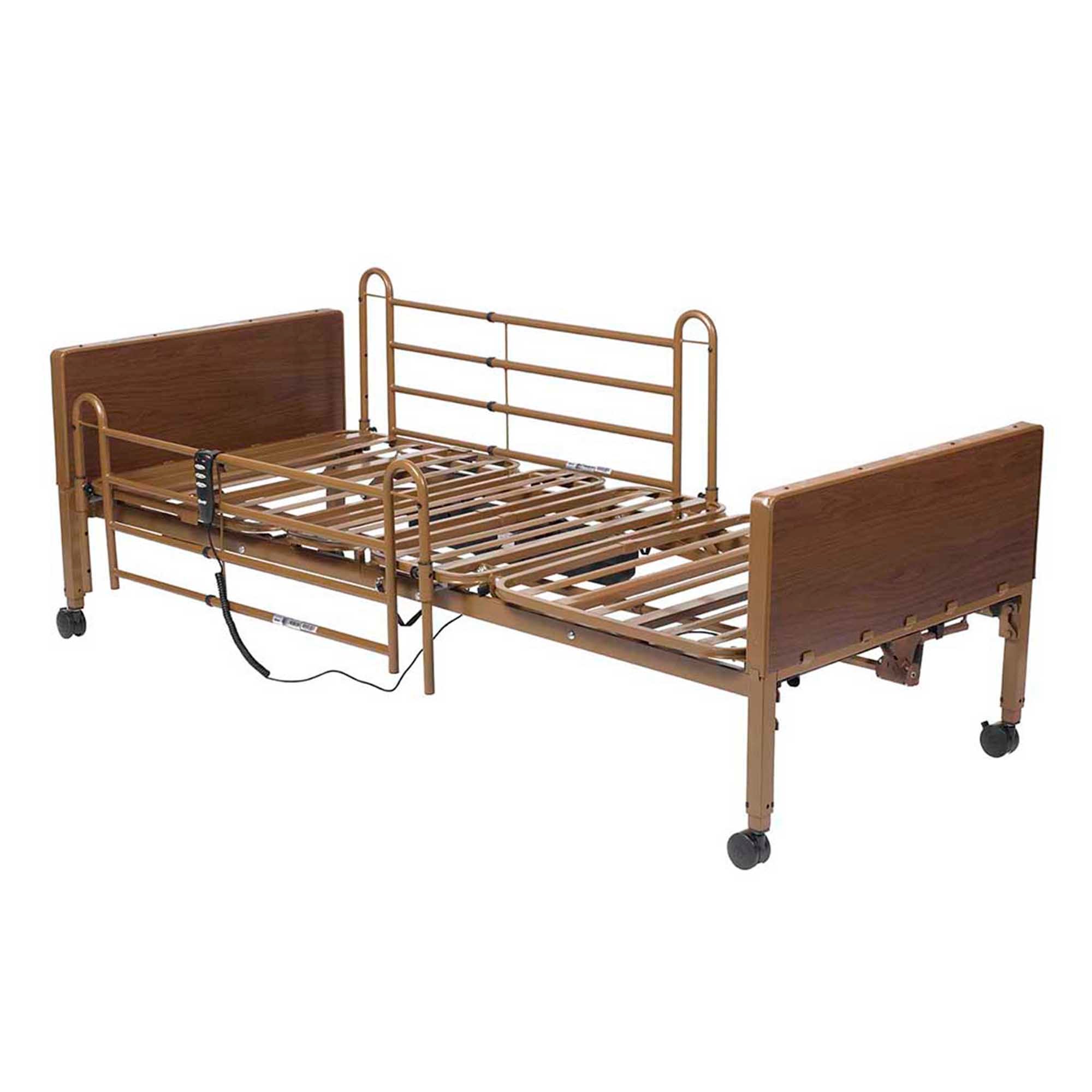 Drive DeVilbiss Healthcare - 15571HR-PKG-FM Semi-Electric Bed Competitor II Semi-Electric 87-1/5 Inch Length Adjustable Deck 3 Functions 15 to 22-1/2 Inch Height Range