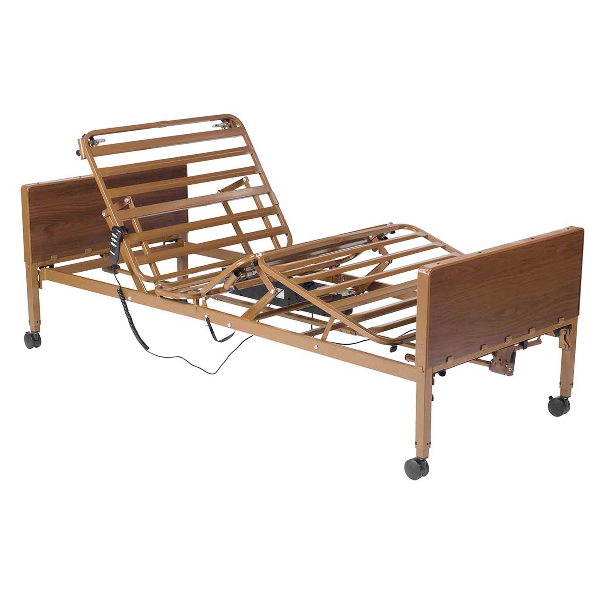 Drive DeVilbiss Healthcare - 15571HR-PKG-FM Semi-Electric Bed Competitor II Semi-Electric 87-1/5 Inch Length Adjustable Deck 3 Functions 15 to 22-1/2 Inch Height Range