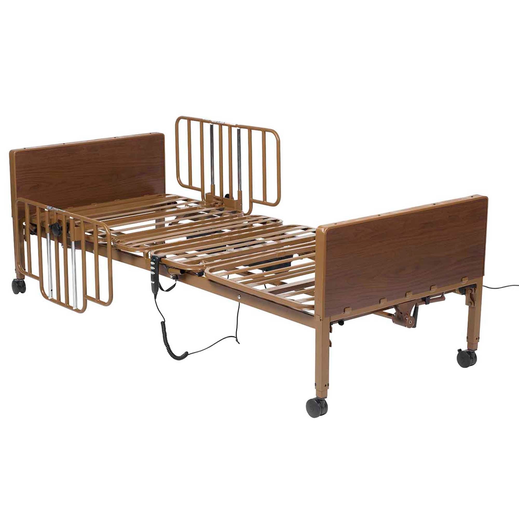 Drive DeVilbiss Healthcare - 15571HR-PKG-FM Semi-Electric Bed Competitor II Semi-Electric 87-1/5 Inch Length Adjustable Deck 3 Functions 15 to 22-1/2 Inch Height Range