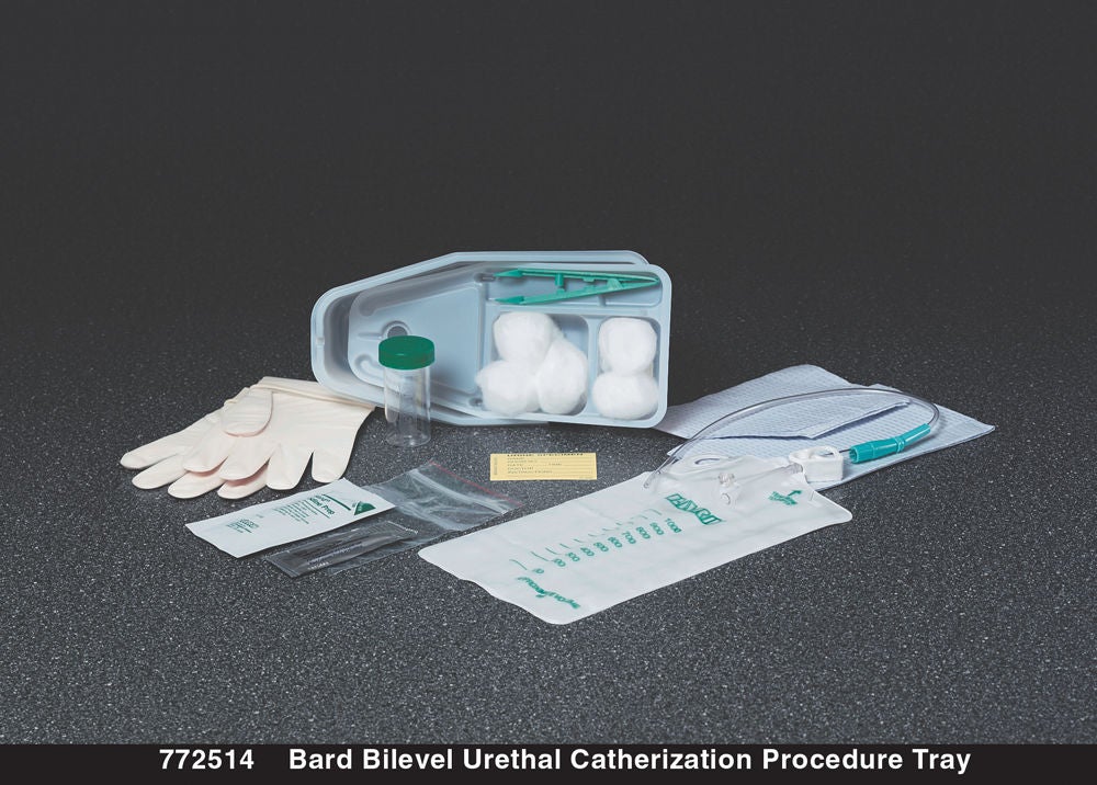 Bard - 772514 Intermittent Catheter Tray Bard® Bilevel Urethral 16 Fr. Without Balloon Plastic