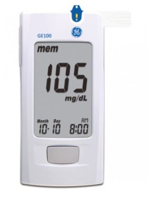 Bionime - 99GM555GA1 Blood Glucose Meter GE100 5 Second Results Stores up to 500 Results Requires Coding