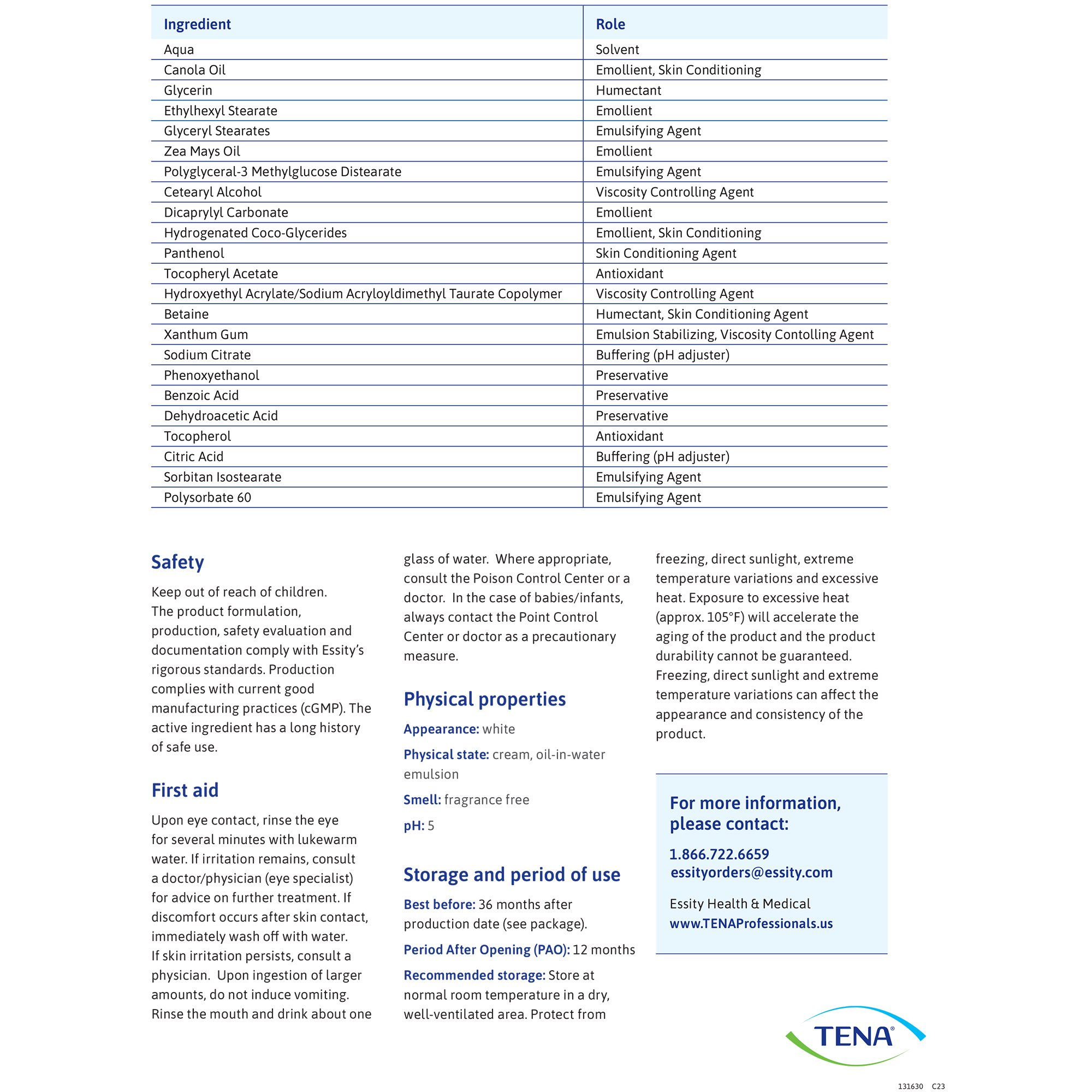 TENA Proskin Hand and Body Moisturizer 55716 by Essity HMS North America