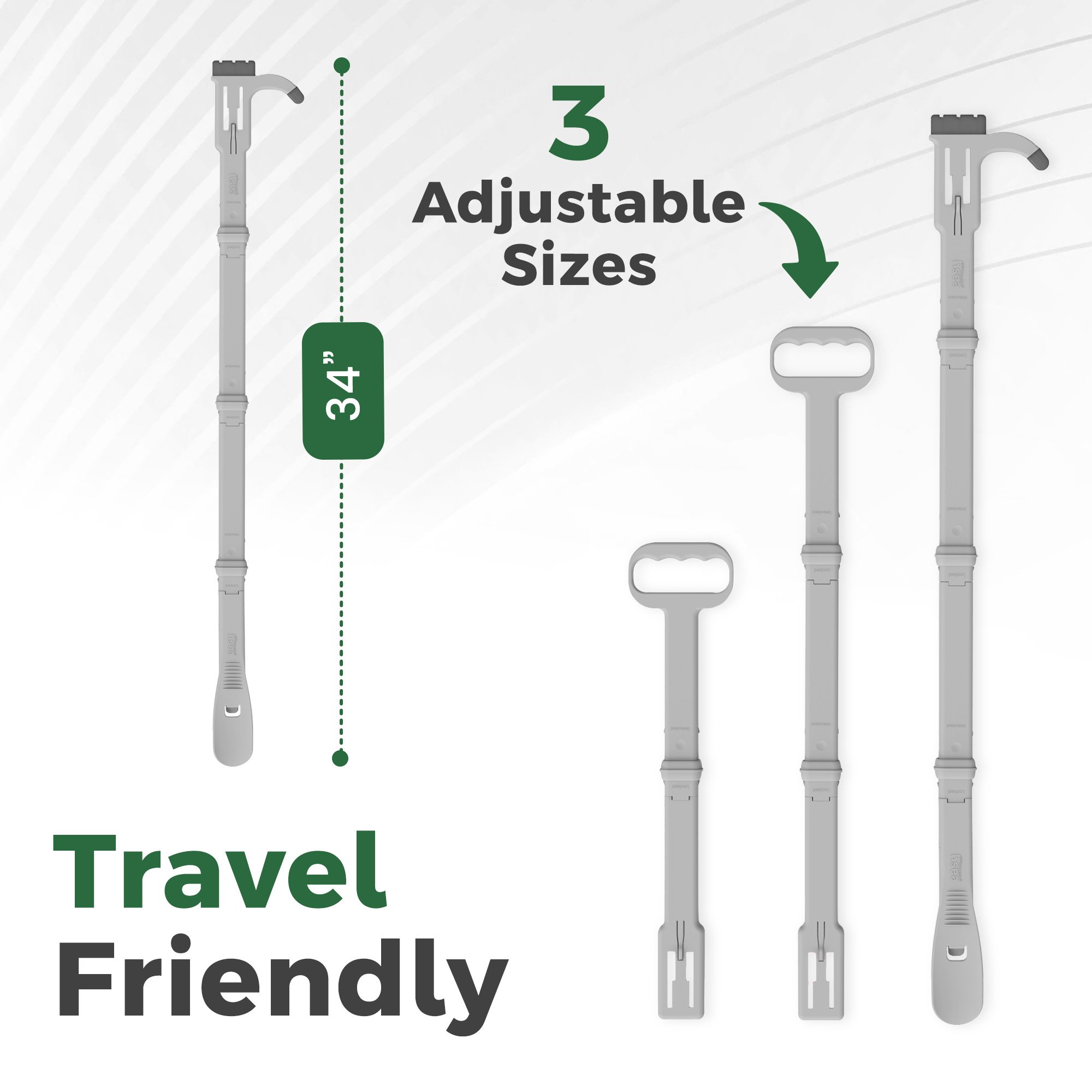 Easy To Use Products LLC 756 - Reach Right Compression Sock Aid Device, Long Shoe Horn, Dressing Hook - 1/Each, 8/Case