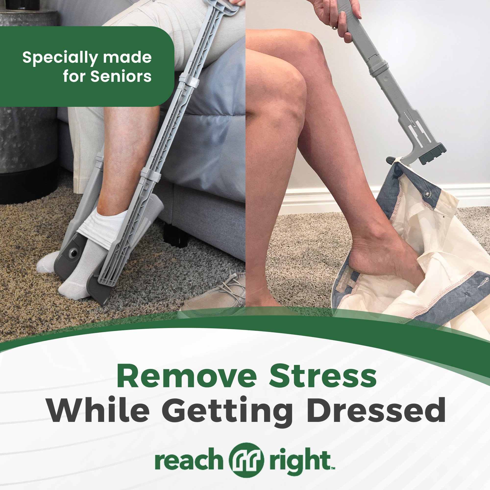 Easy To Use Products LLC 756 - Reach Right Compression Sock Aid Device, Long Shoe Horn, Dressing Hook - 1/Each, 8/Case