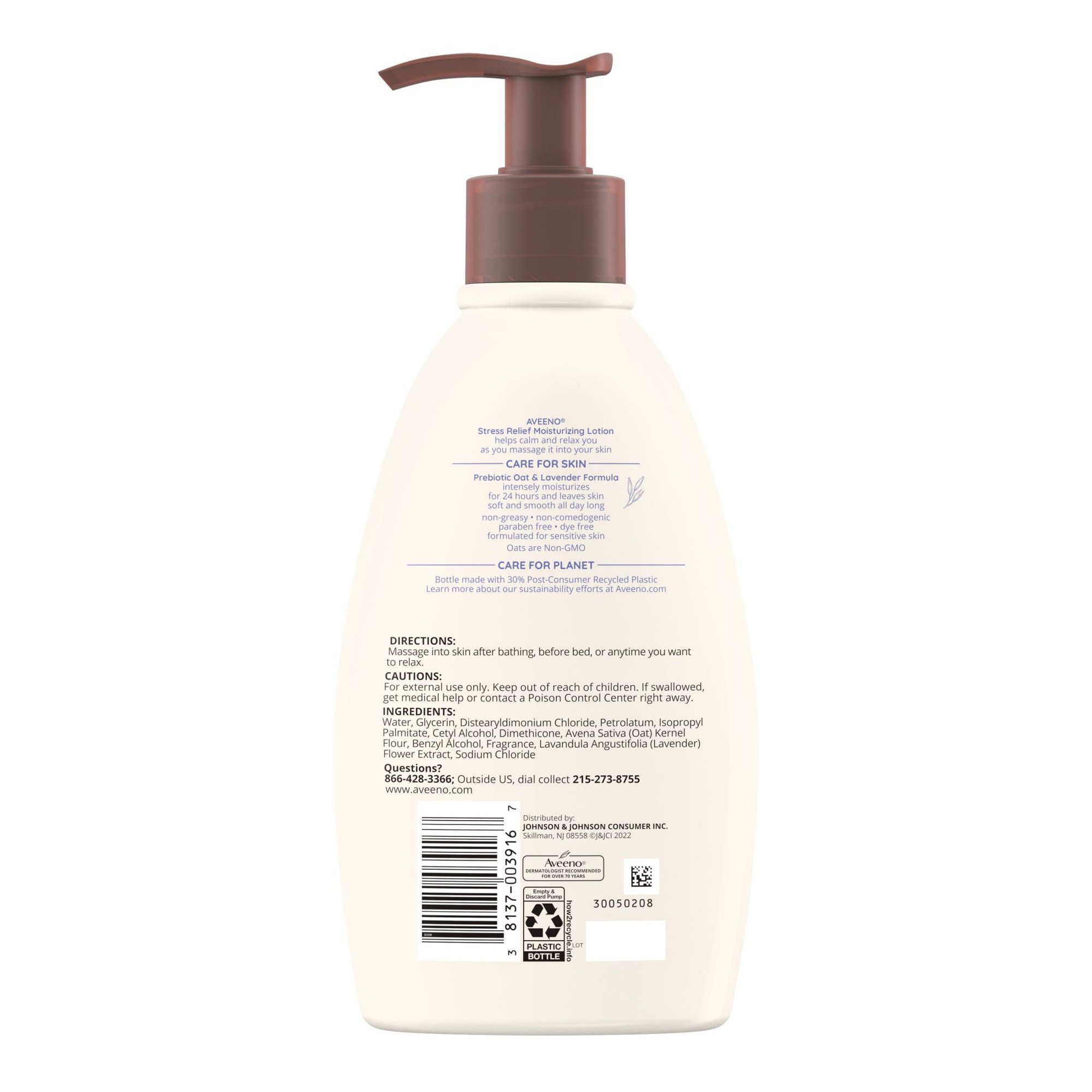 Aveeno Stress Relief Hand and Body Moisturizer 38137003916 by J & J Sales