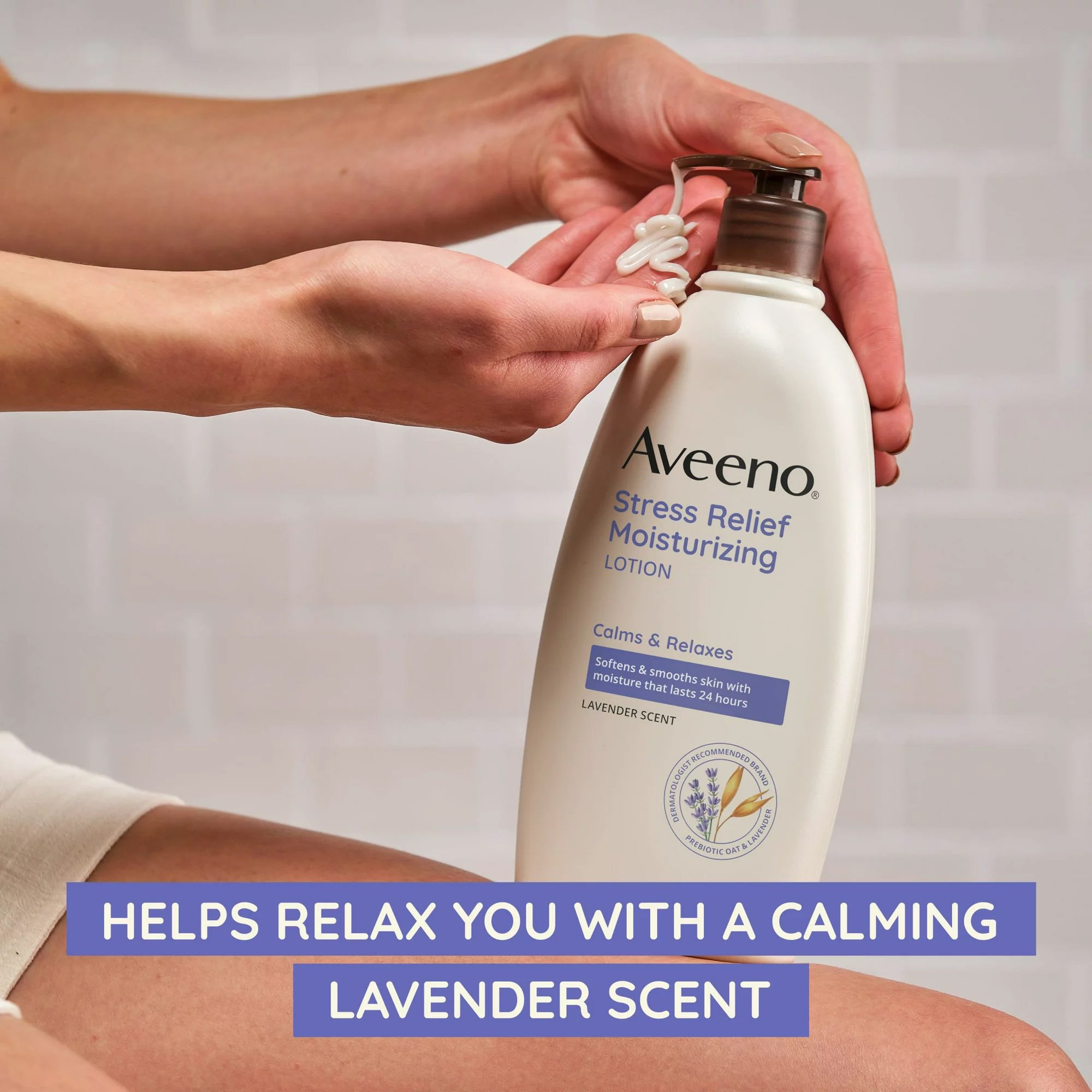 Aveeno Stress Relief Hand and Body Moisturizer 38137003916 by J & J Sales