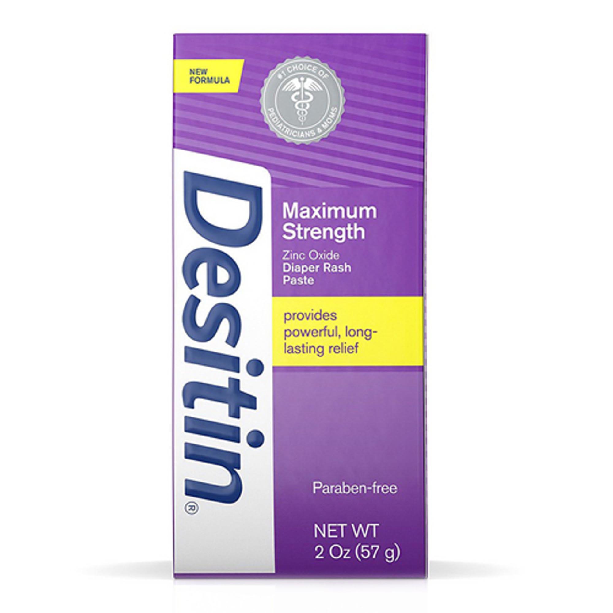 J & J Sales 58232072103 - Desitin® 40% Zinc Oxide Diaper Rash Ointment Maximum Strength Paste, 2 oz. Tube - 1/Each