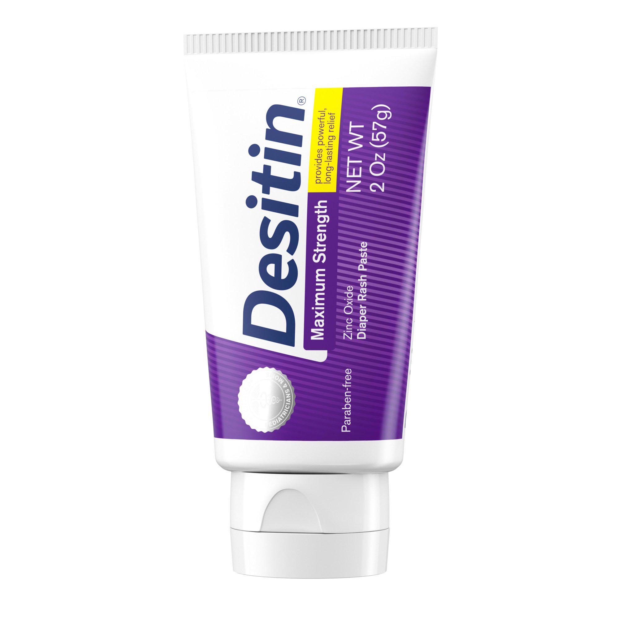 J & J Sales 58232072103 - Desitin® 40% Zinc Oxide Diaper Rash Ointment Maximum Strength Paste, 2 oz. Tube - 1/Each
