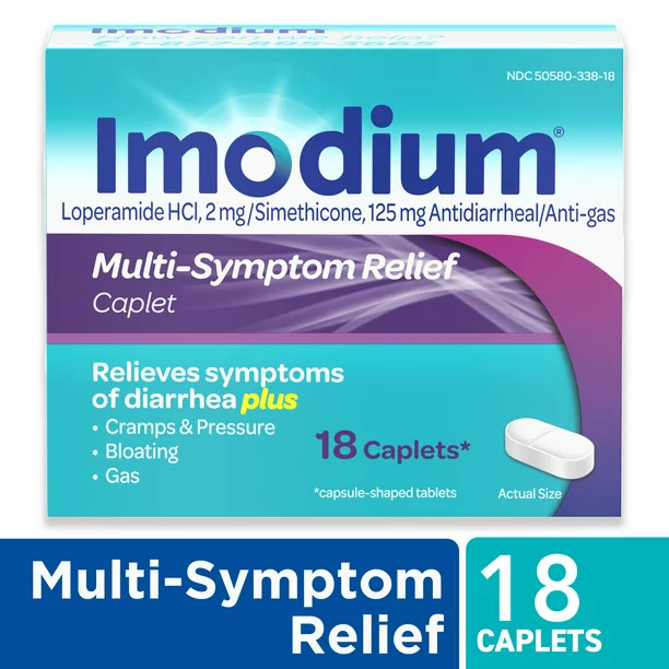 J & J Sales 50580033818 - Imodium® Multi-Symptom Relief Caplets - 18/Box