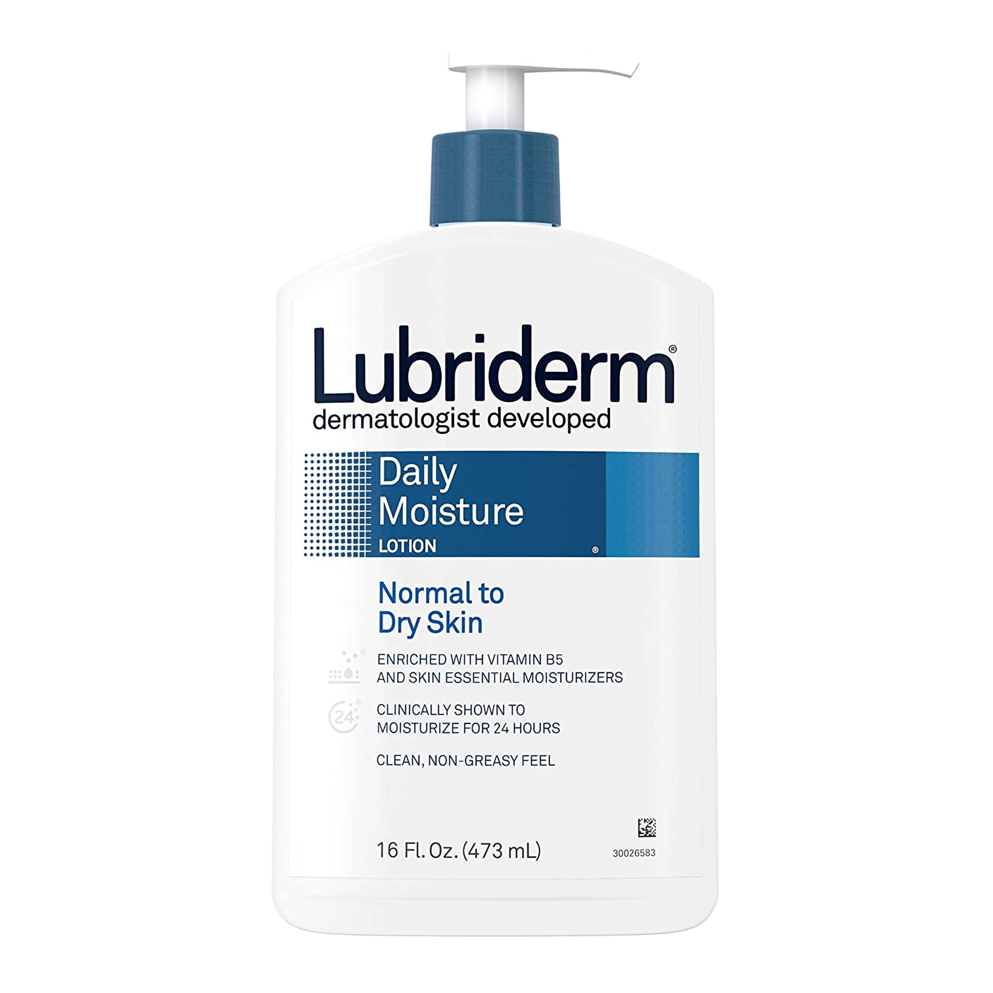 J & J Sales 52800048846 - Lubriderm® Daily Moisture Lotion Unscented, 16-ounce Pump Bottle - 1/Each