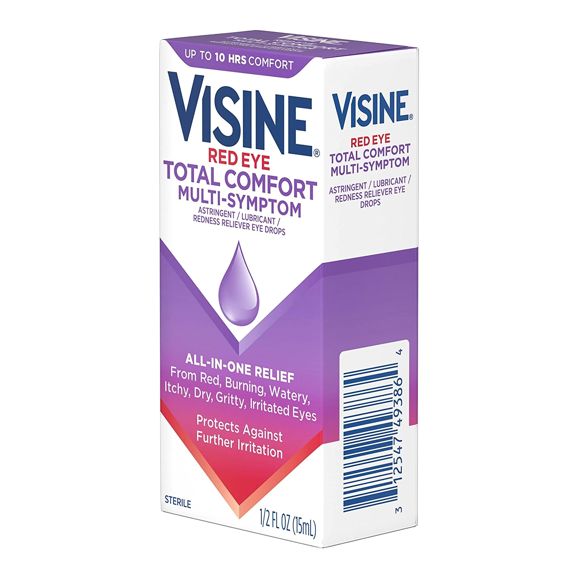 J & J Sales 69968036001 - Visine Red Eye Total Comfort Multi-Symptom Eye Drops - 1/Each