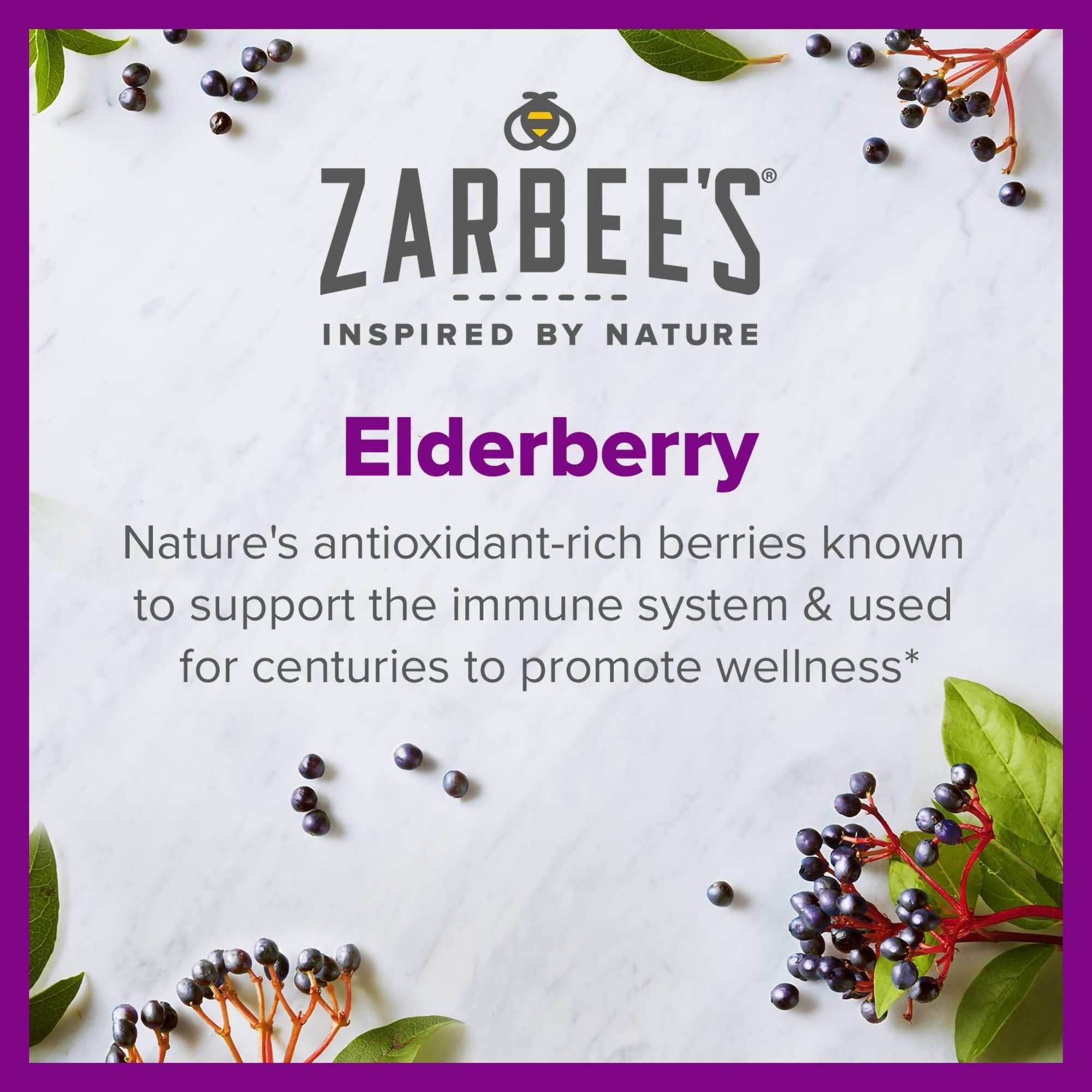 J & J Sales 85764700786 - Zarbee's Naturals Black Elderberry Immune Support Syrup - 1/Each