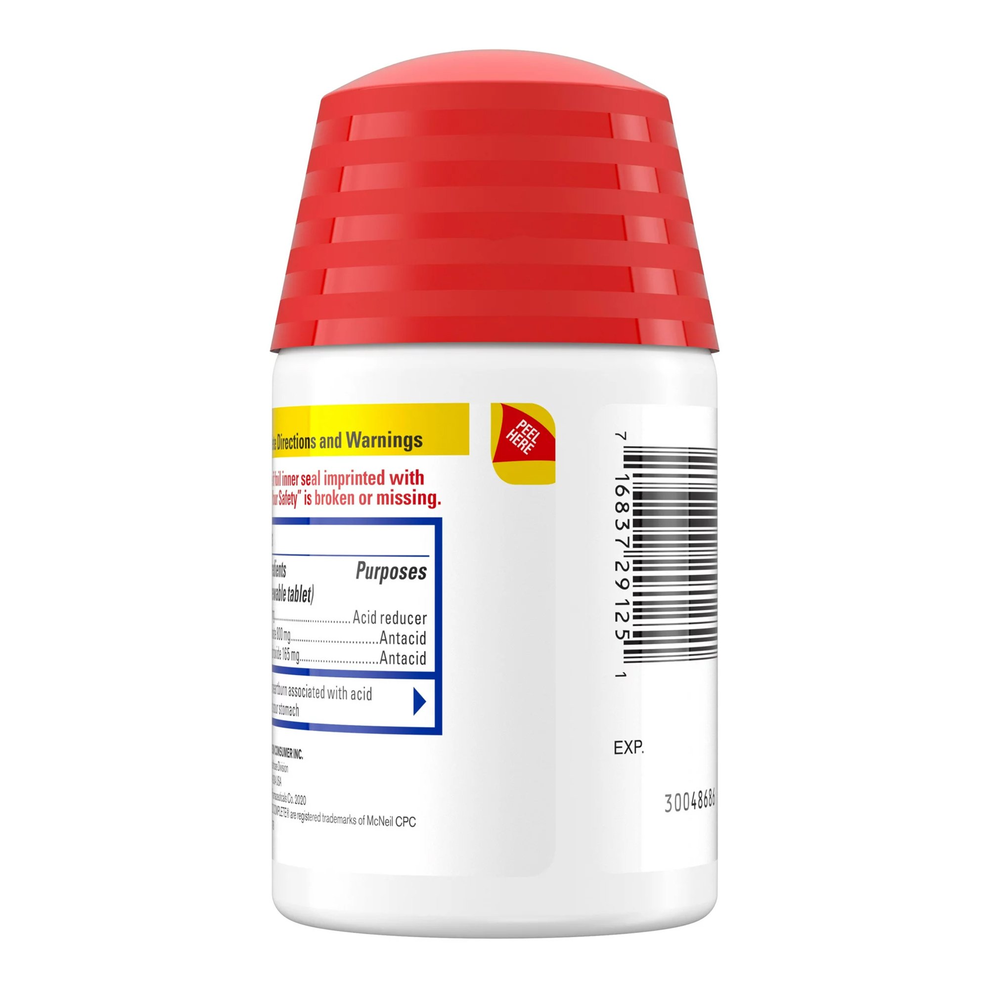 J & J Sales 71683729125 - Pepcid® Complete Chewable Tablets Berry Flavor - 1/Bottle