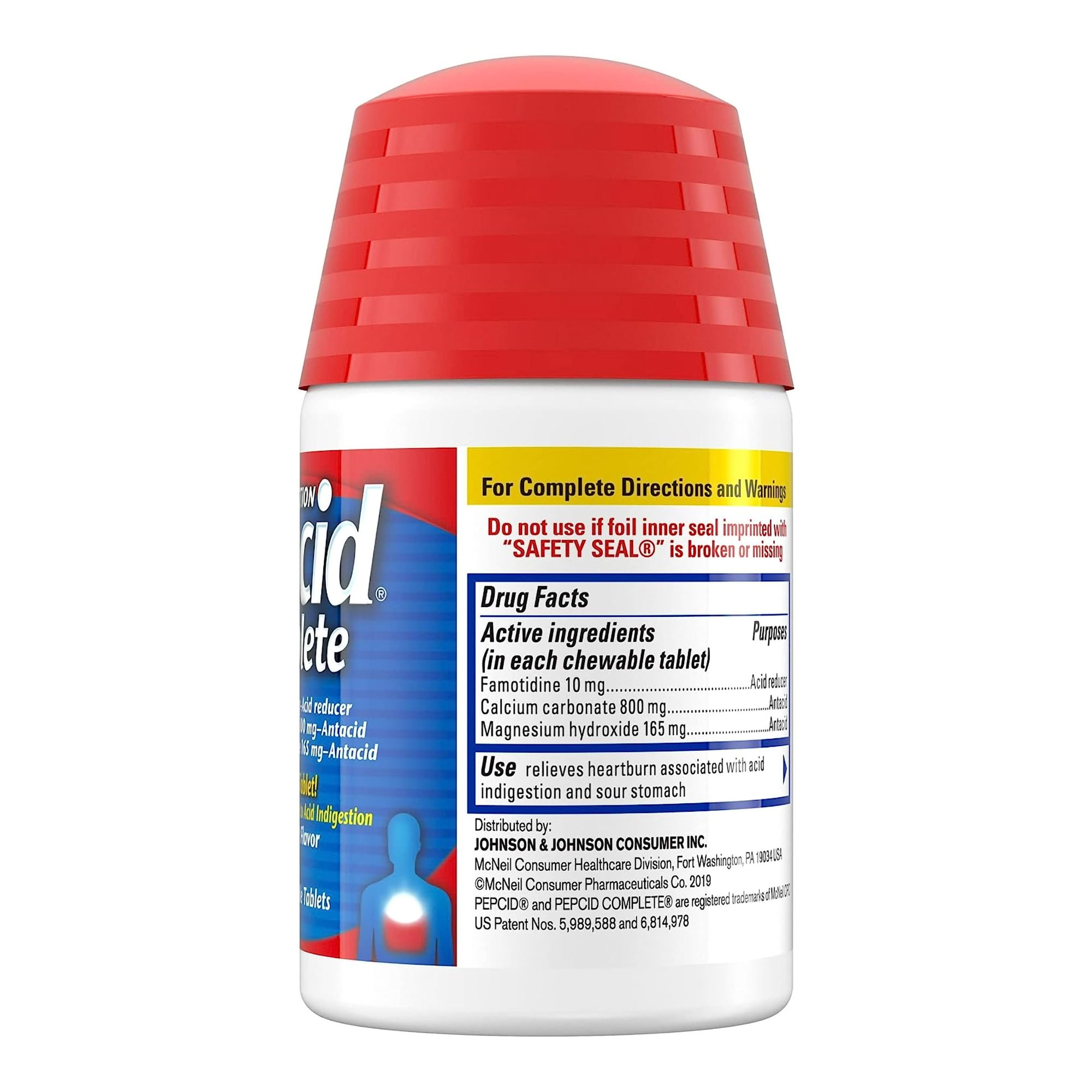 J & J Sales 16837088825 - Pepcid® Complete Chewable Tablets Cool Mint Flavor - 1/Bottle