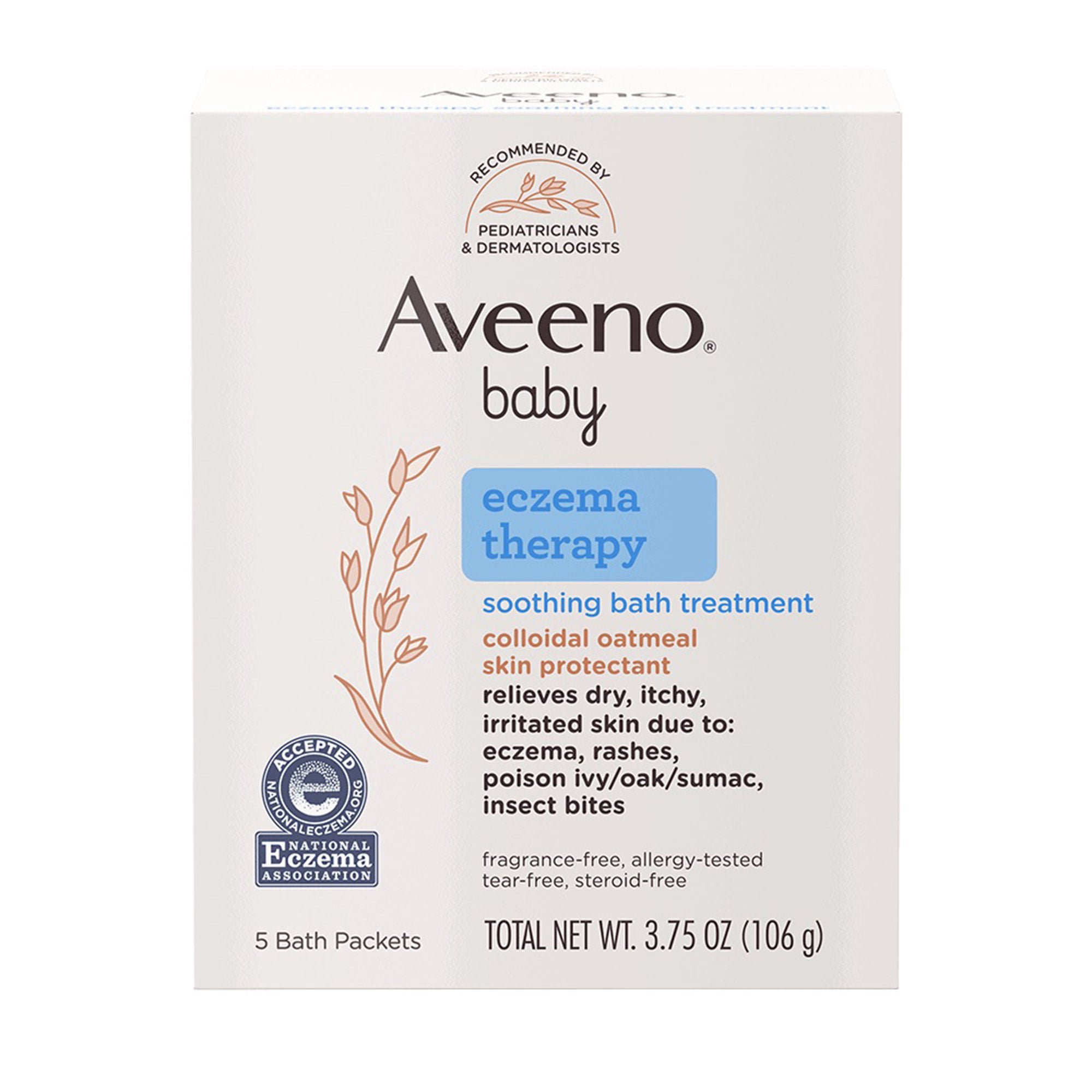J & J Sales - 38137003662 Aveeno® Baby Eczema Therapy Soothing Bath Treatment with Colloidal Oatmeal