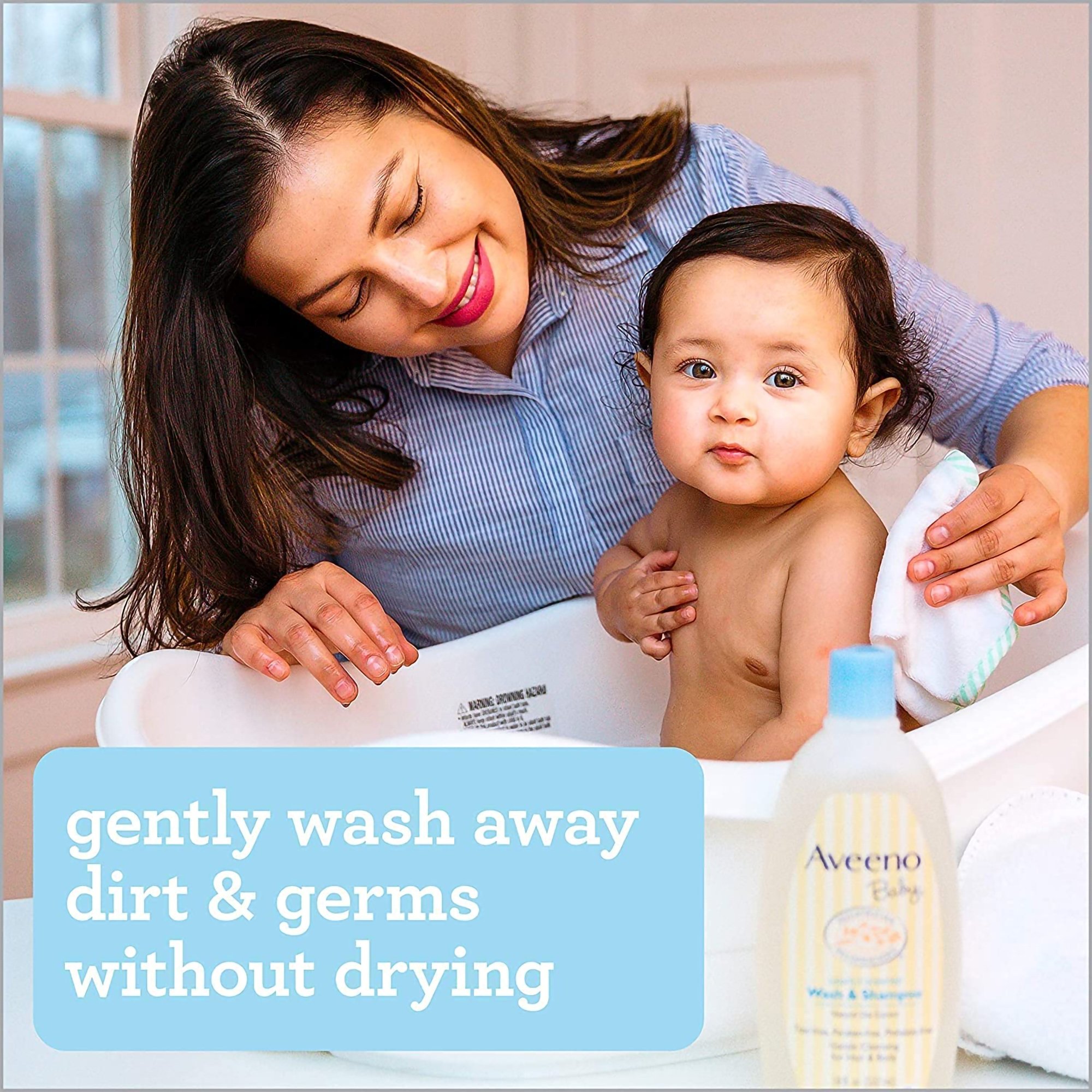 J & J Sales 38137003665 - Aveeno® Baby Daily Moisture Wash and Shampoo, Lightly Scented, 8-ounce Bottle - 1/Each
