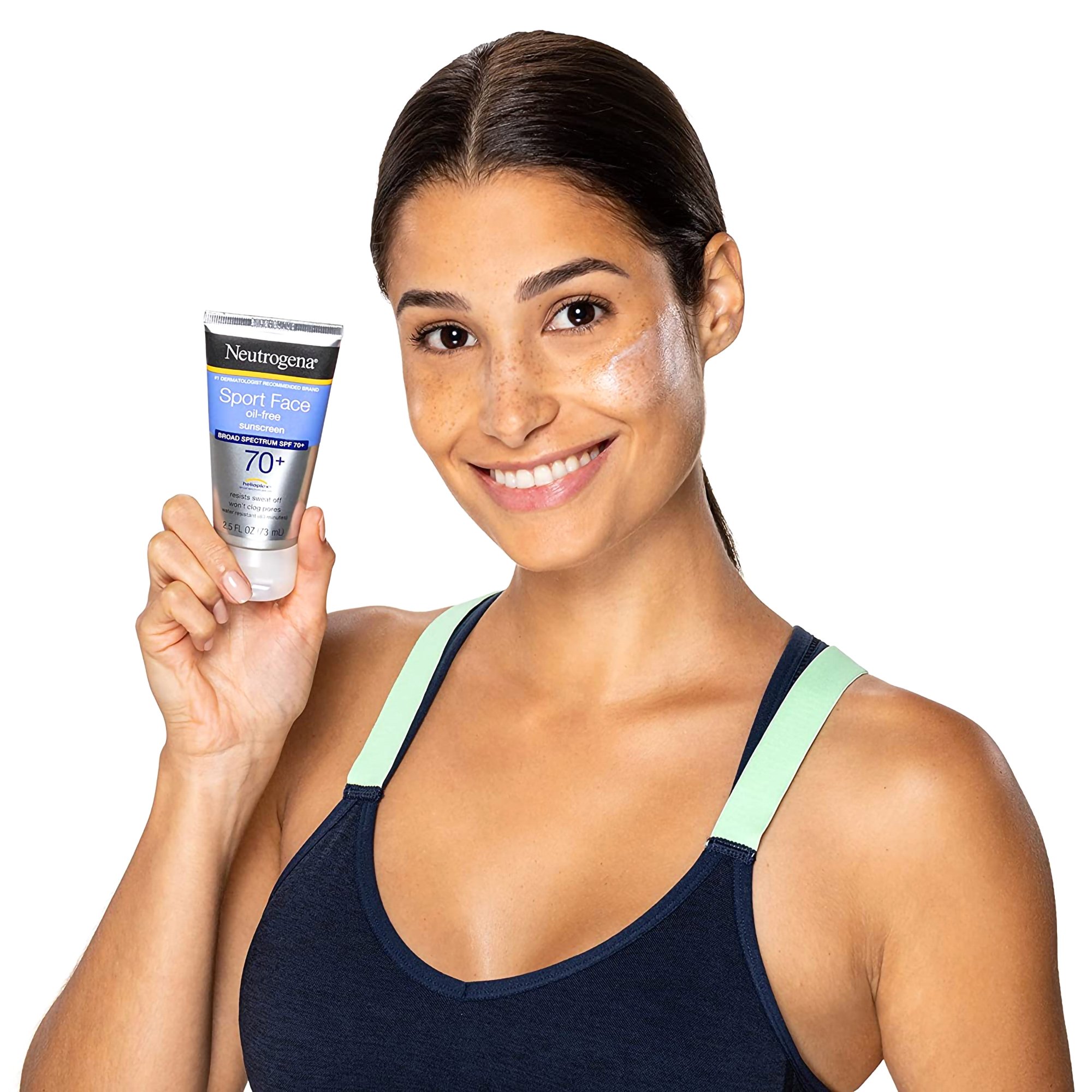 J & J Sales 08680087025 - Neutrogena® Sport Face Oil-Free Sunscreen SPF 70+ - 1/Each