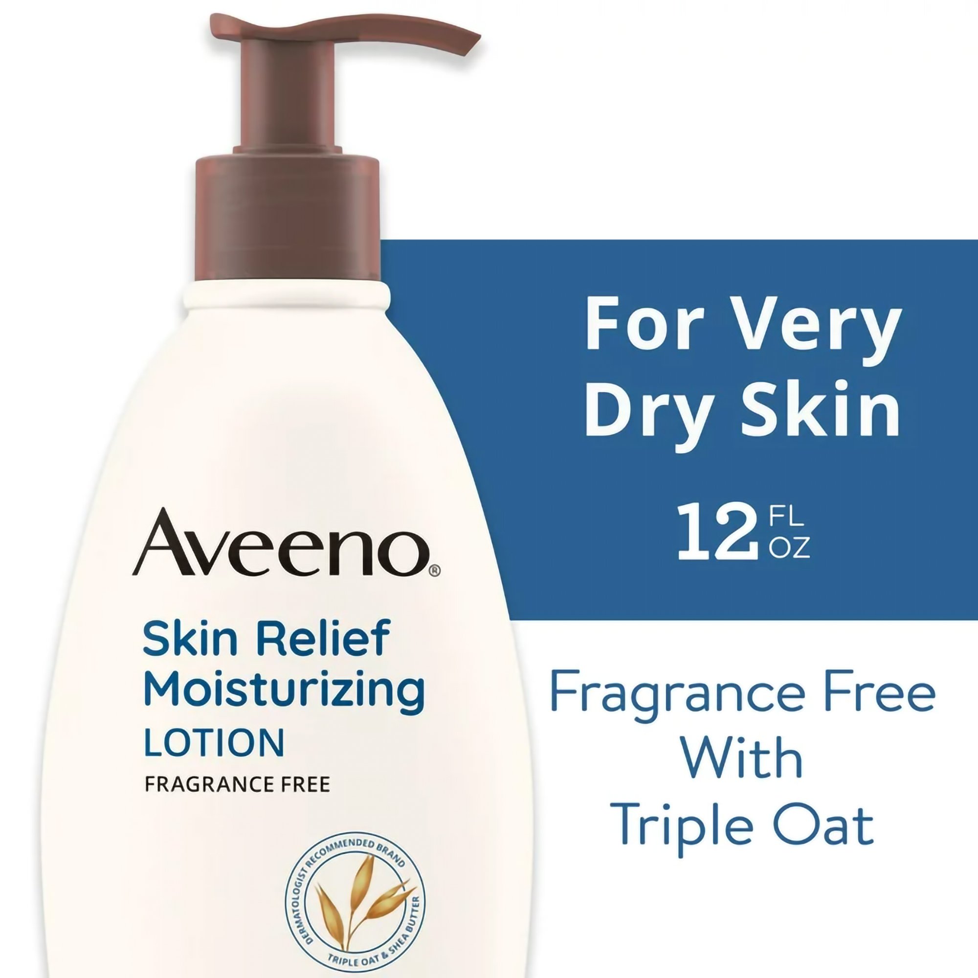 J & J Sales 38137001579 - Aveeno® Skin Relief Moisturizing Lotion Fragrance Free, 12-ounce Pump Bottle - 1/Each