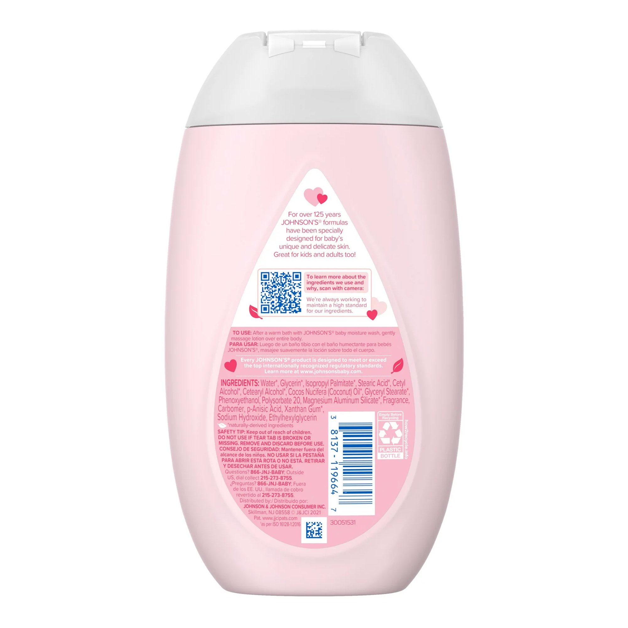 J & J Sales 38137119664 - Johnson's® Scented Baby Lotion, 13.6-ounce Bottle - 1/Each