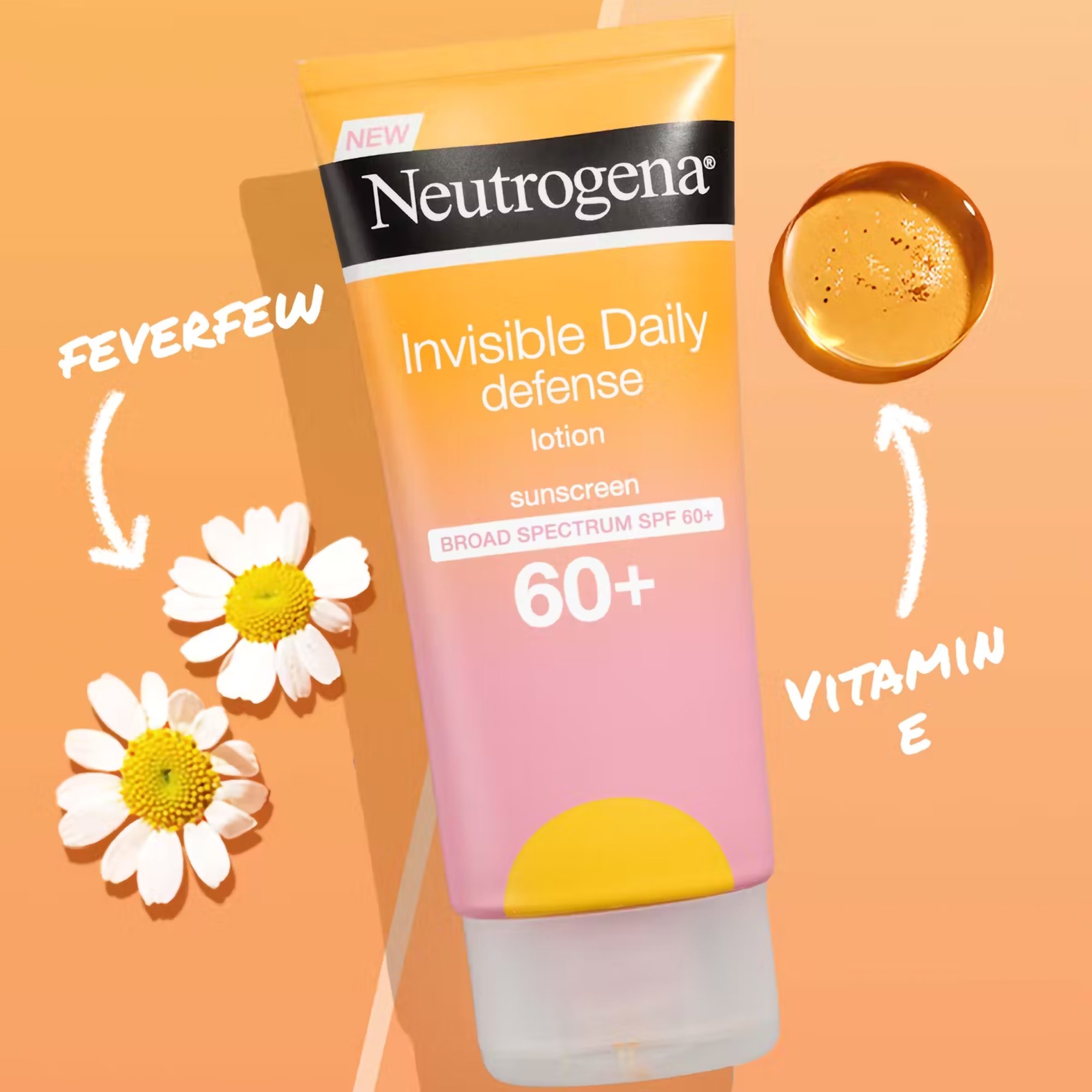 J & J Sales 69968066103 - Neutrogena® Invisible Daily Defense Sunscreen Lotion SPF 60+, 3-ounce Tube - 1/Each