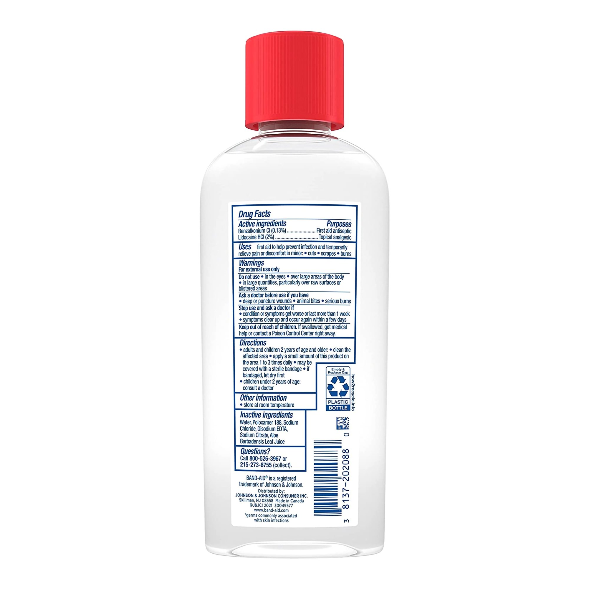 J & J Sales 38137202088 - Band-Aid® Antiseptic Cleansing Liquid - 1/Each