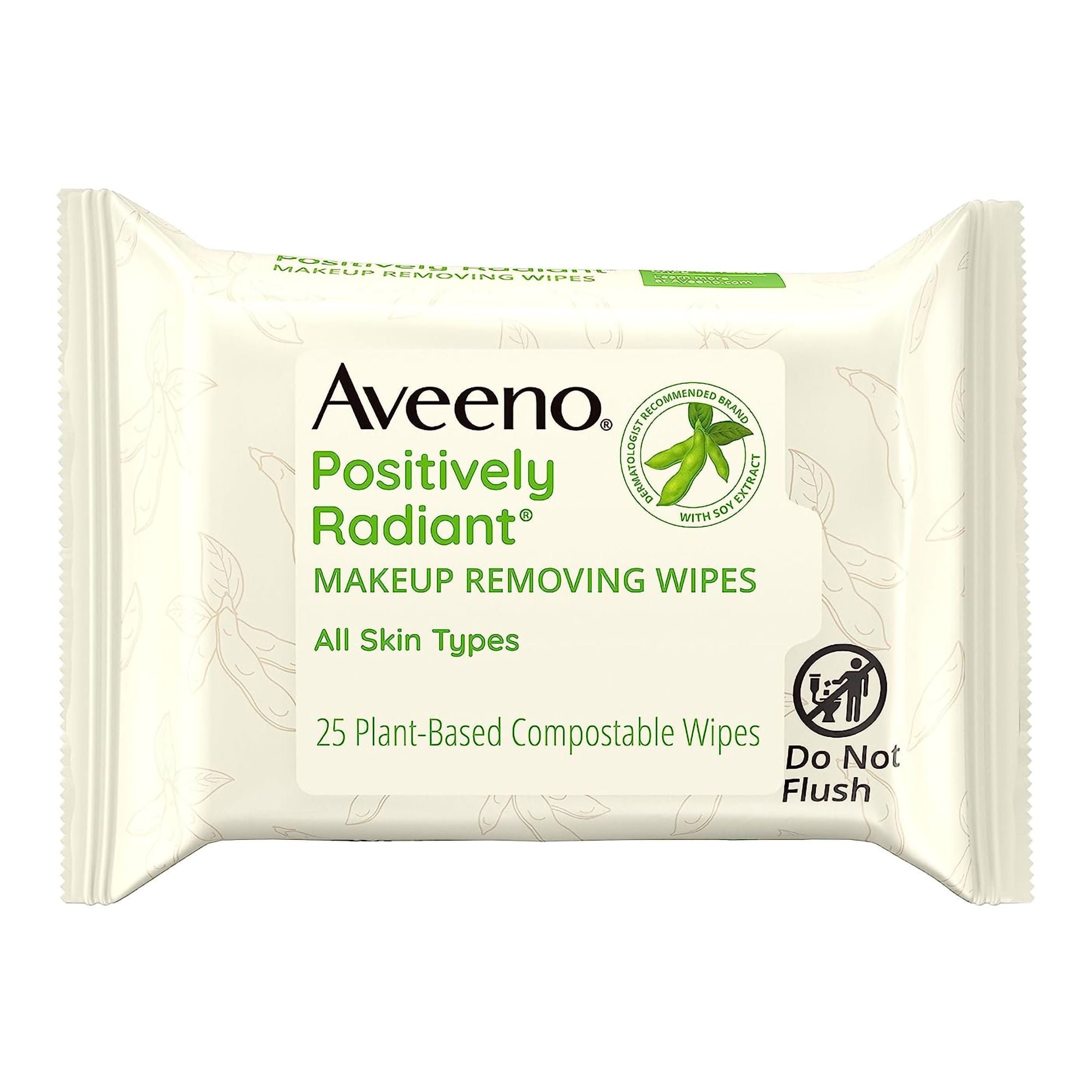 J & J Sales - 38137115719 Aveeno® Positively Radiant® Makeup Removing Wipes Scented