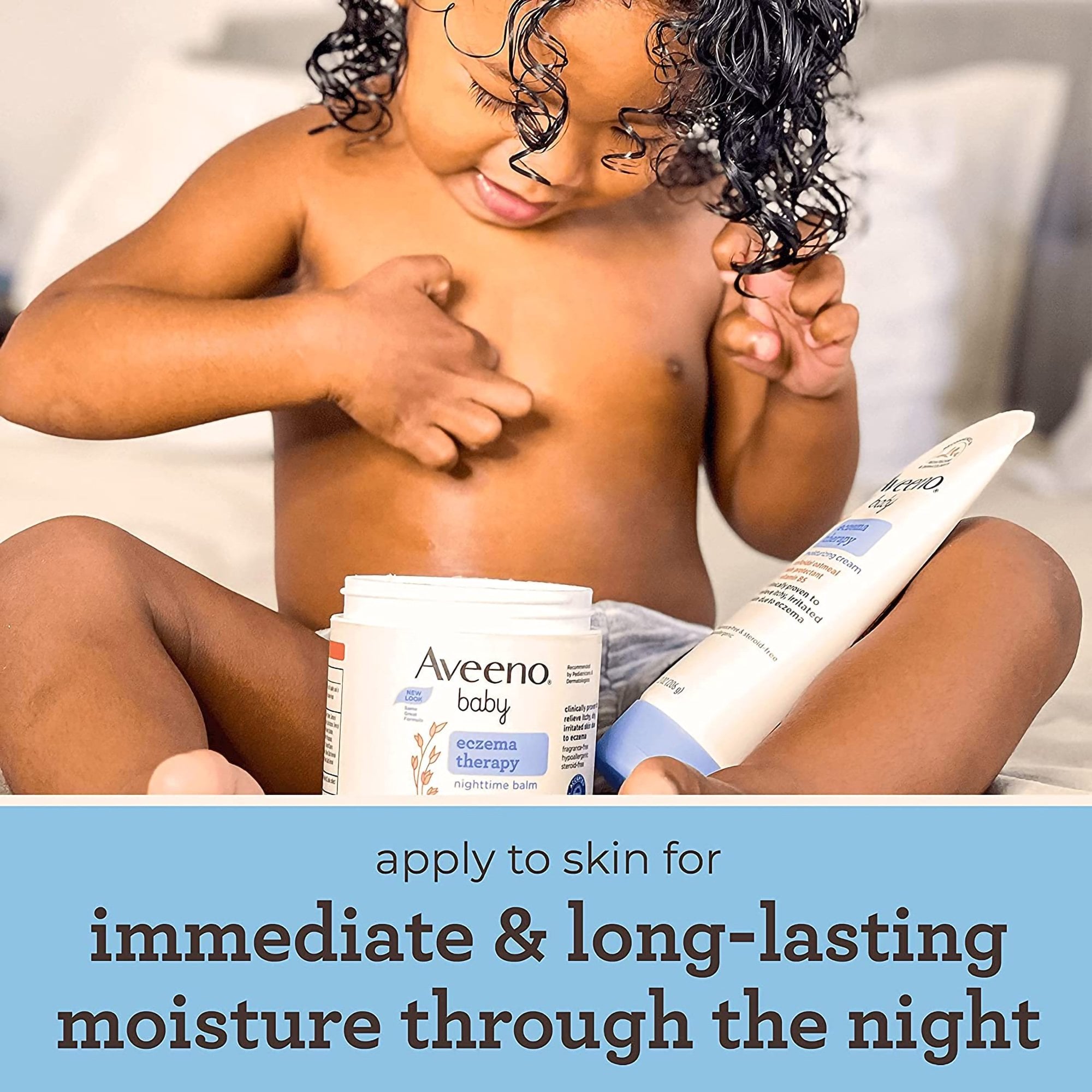 J & J Sales 69968002002 - Aveeno® Baby Eczema Therapy Nighttime Balm, 11-ounce Jar - 1/Each